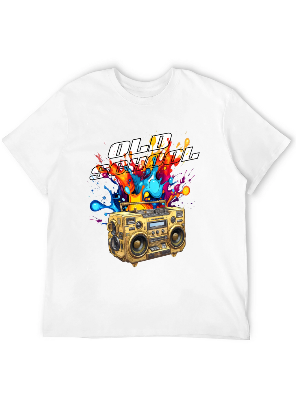 Old School Boombox Graphic T-Shirt