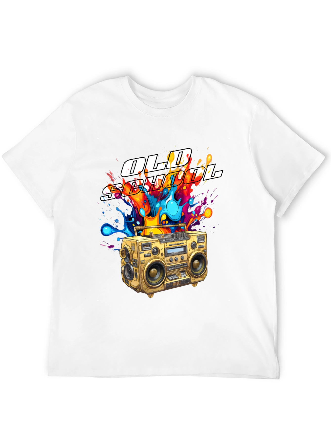 Old School Boombox Graphic T-Shirt