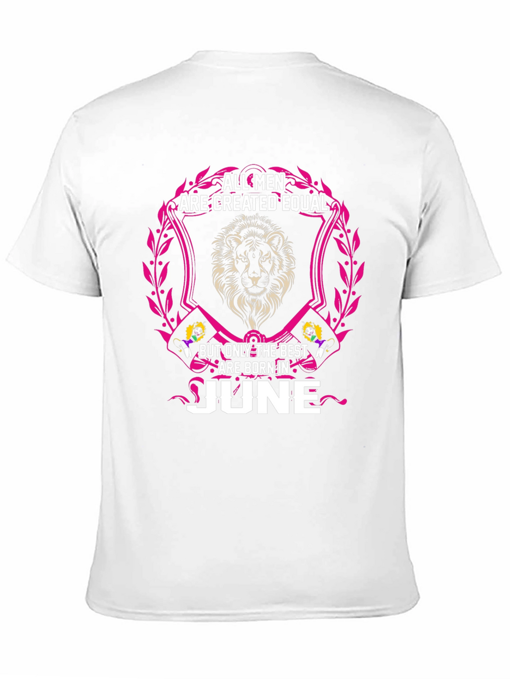 Born in June Mens T-Shirt - Lion Design
