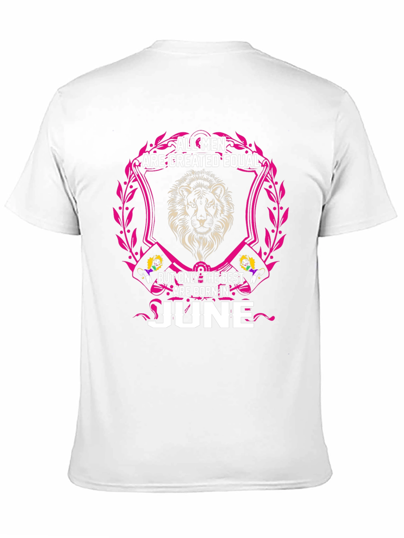 Born in June Mens T-Shirt - Lion Design
