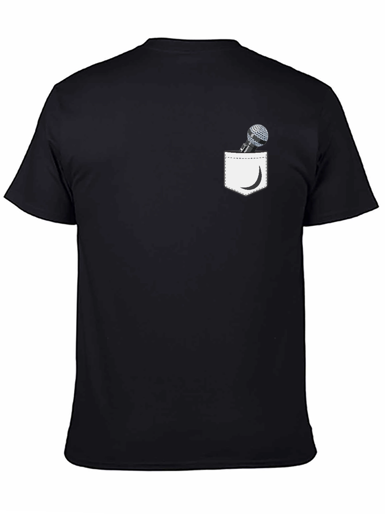Microphone Pocket Graphic Tee - Black