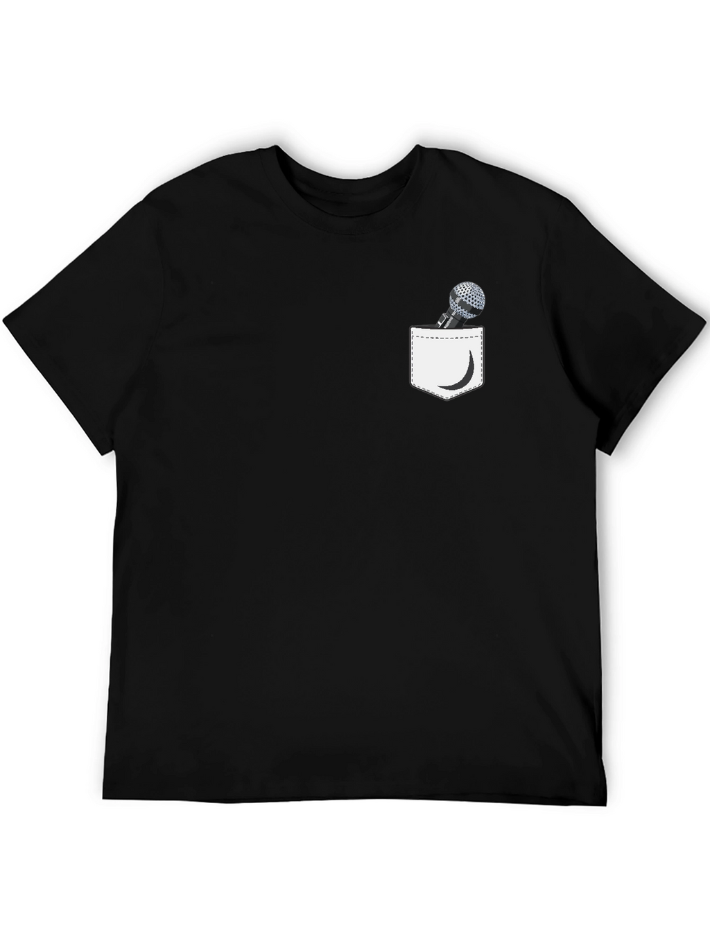 Microphone Pocket Graphic Tee - Black