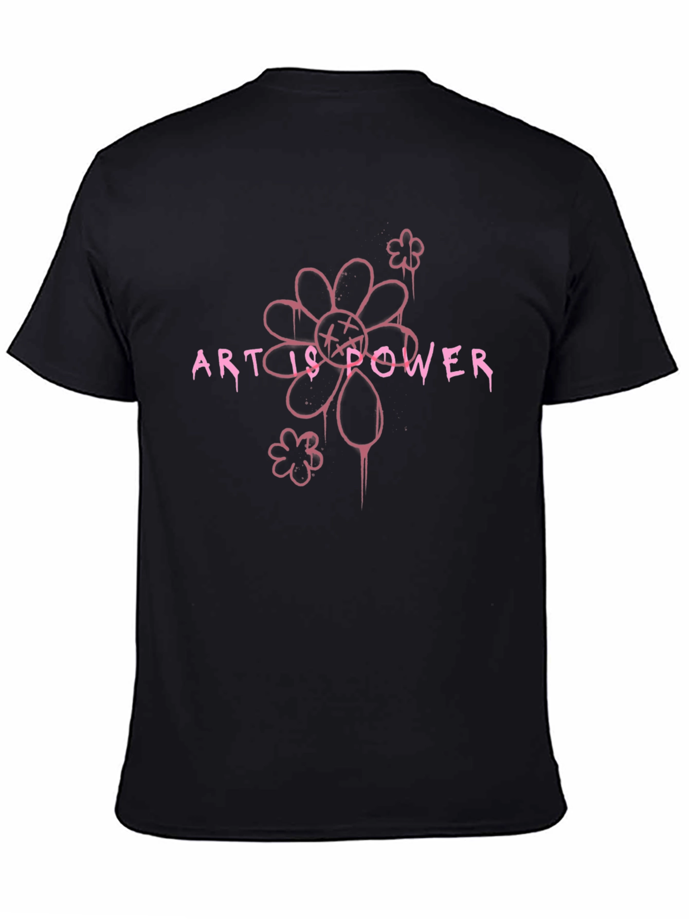Art is Power Graphic Tee - Black Cotton Blend