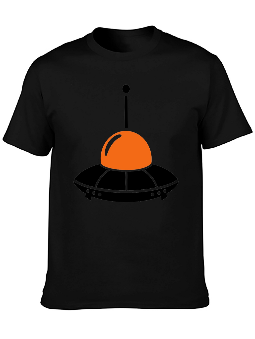 UFO Graphic Tee - Black Cotton T-Shirt