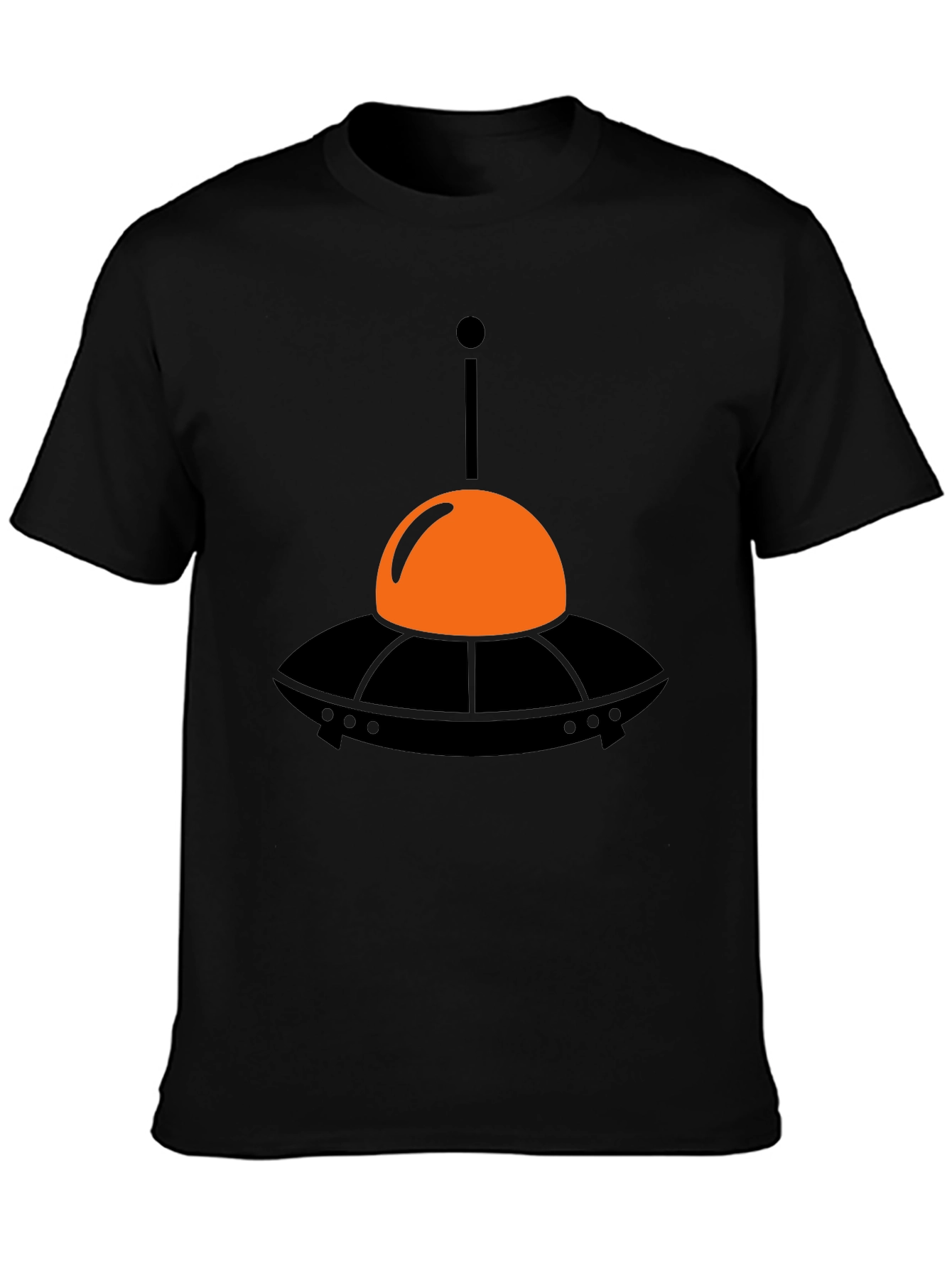 UFO Graphic Tee - Black Cotton T-Shirt