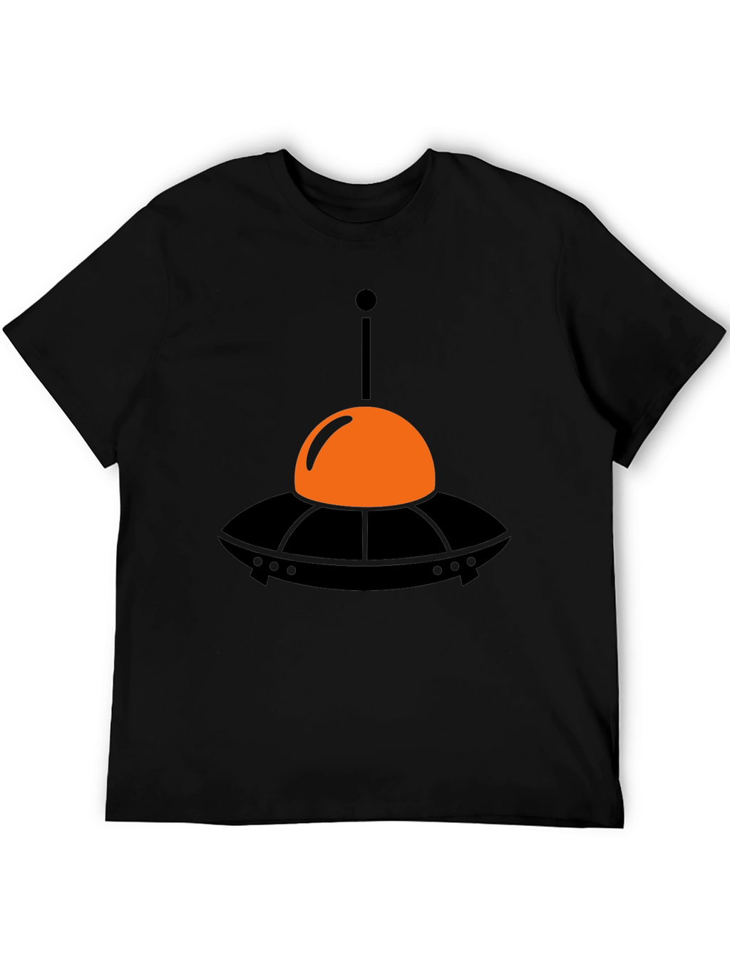 UFO Graphic Tee - Black Cotton T-Shirt