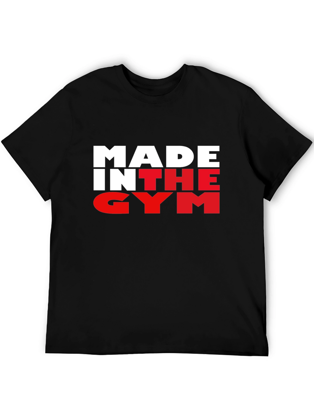 Made In The Gym Black T-Shirt Fitness Apparel
