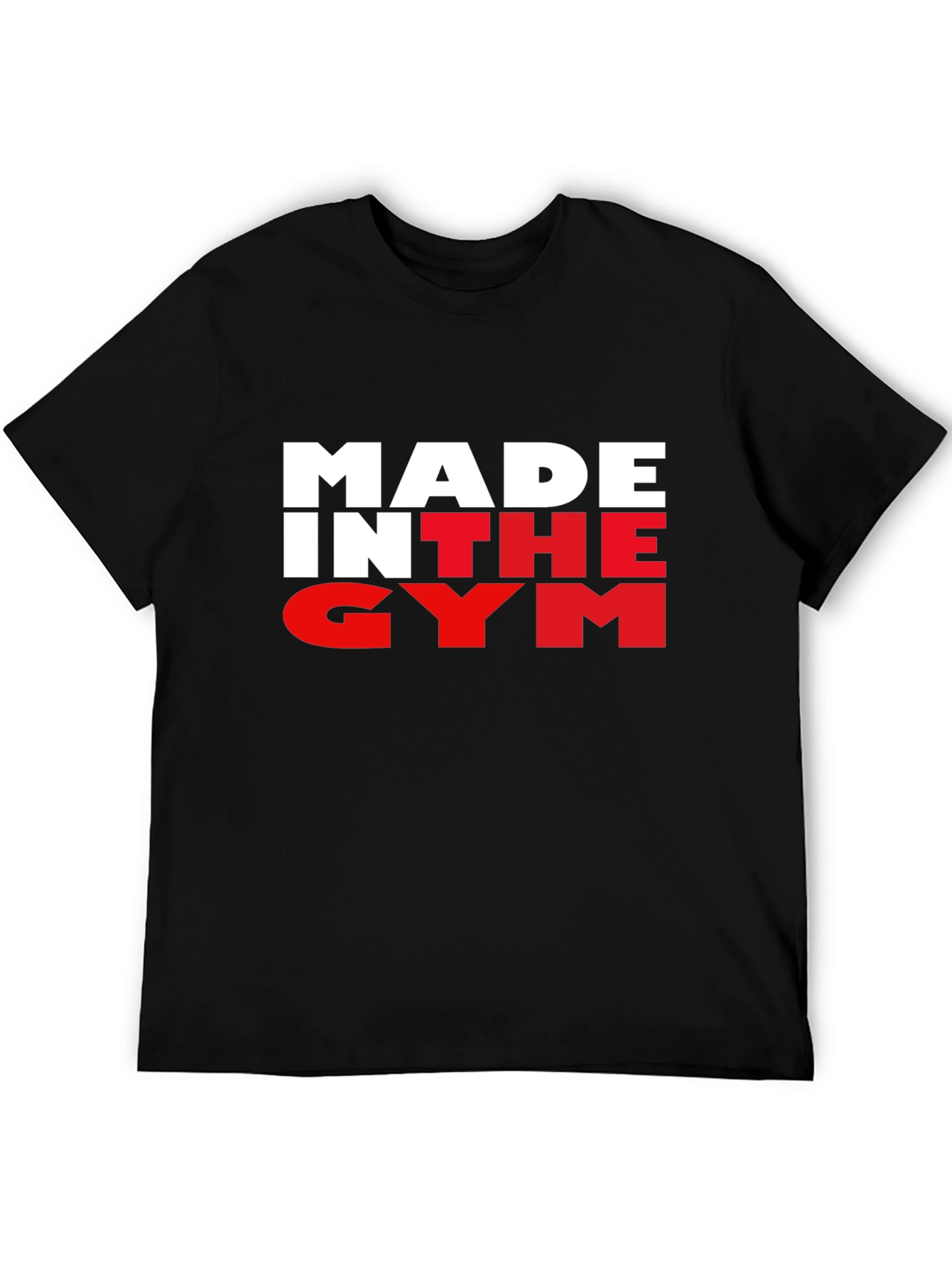 Made In The Gym Black T-Shirt Fitness Apparel