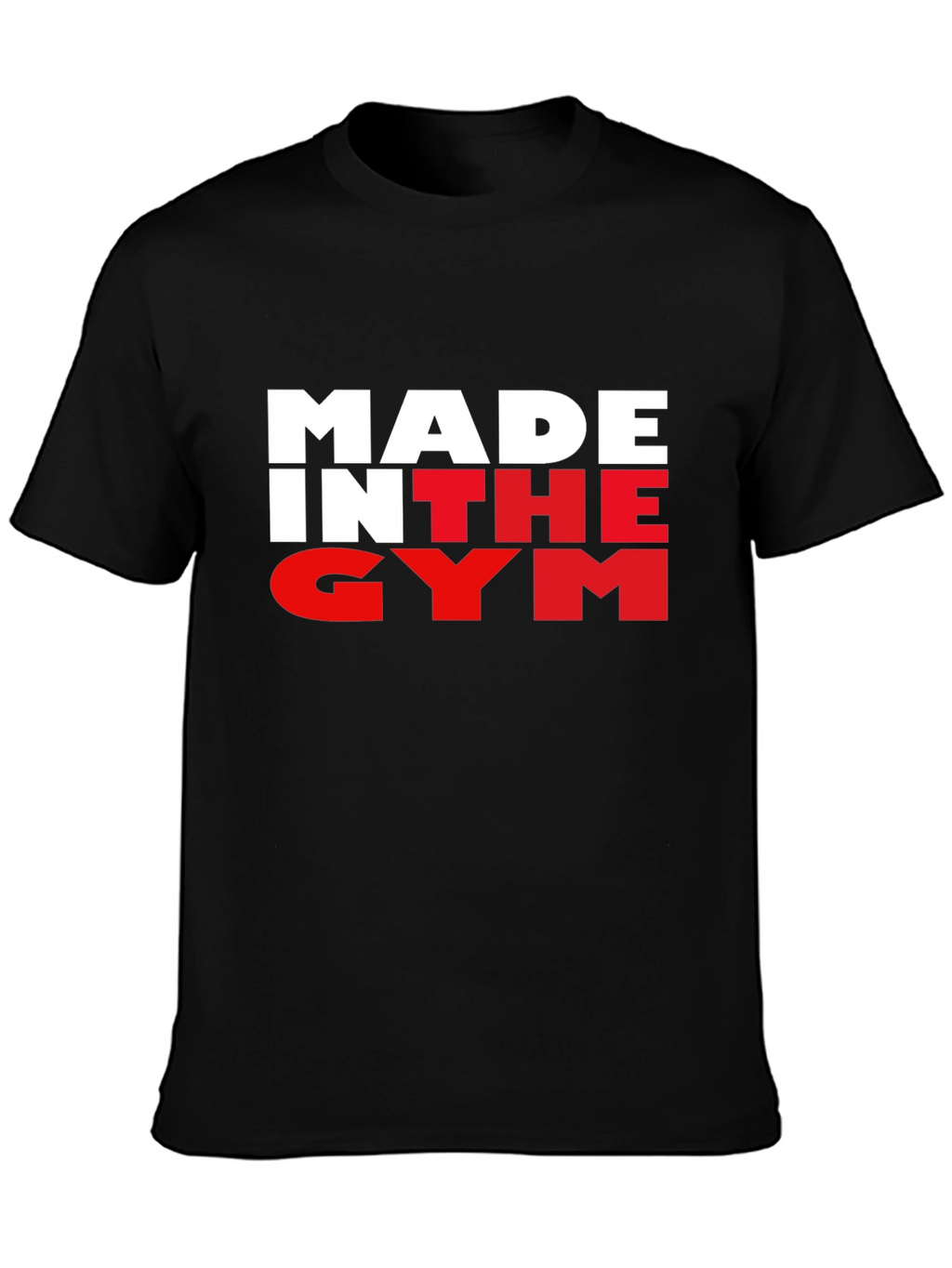 Made In The Gym Black T-Shirt Fitness Apparel