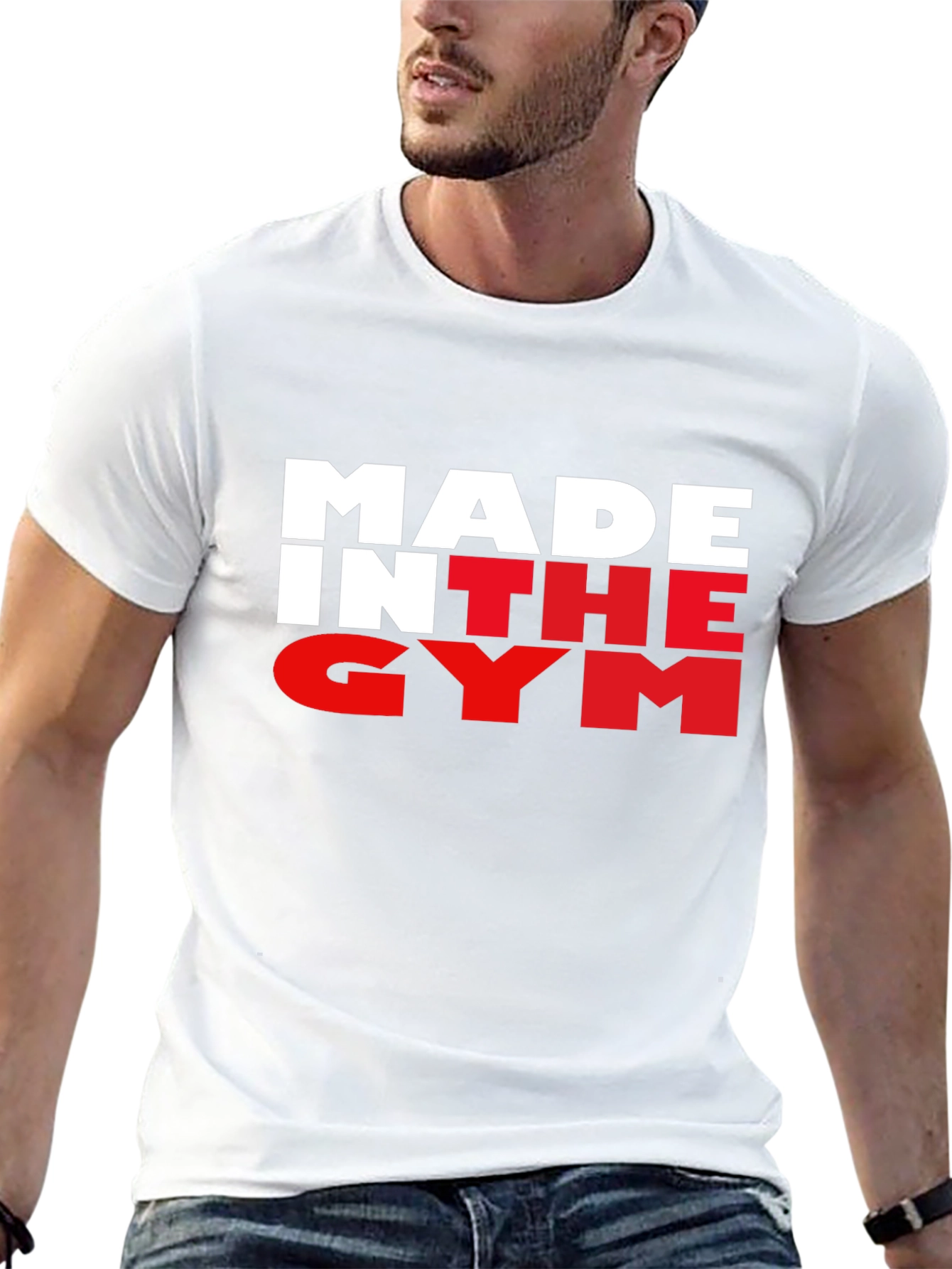 Made In The Gym Black T-Shirt Fitness Apparel