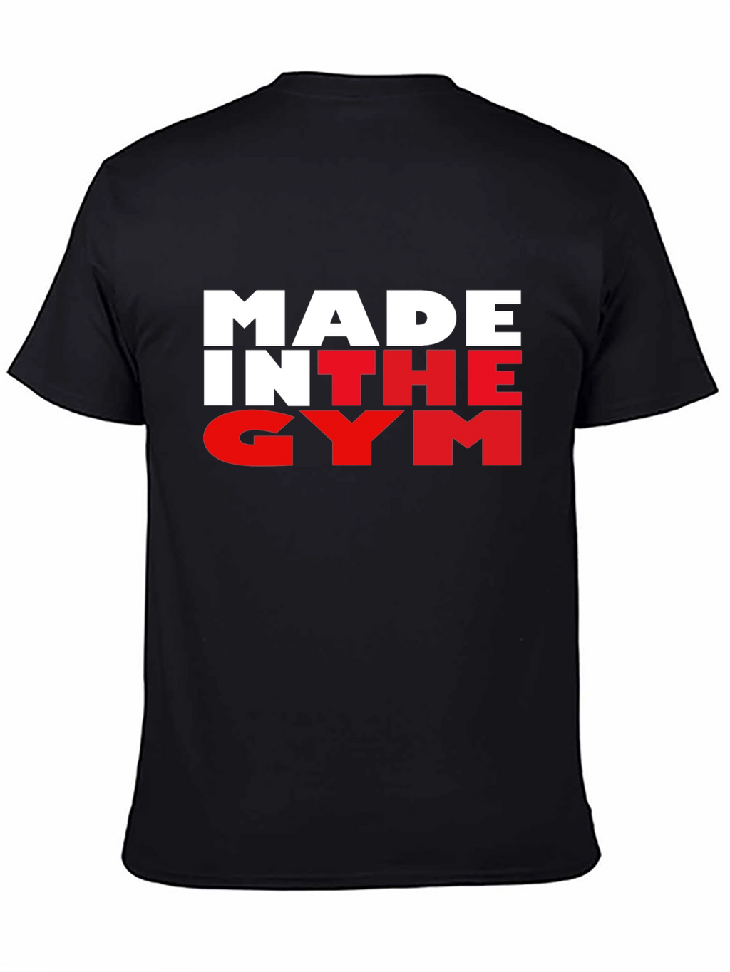Made In The Gym Black T-Shirt Fitness Apparel