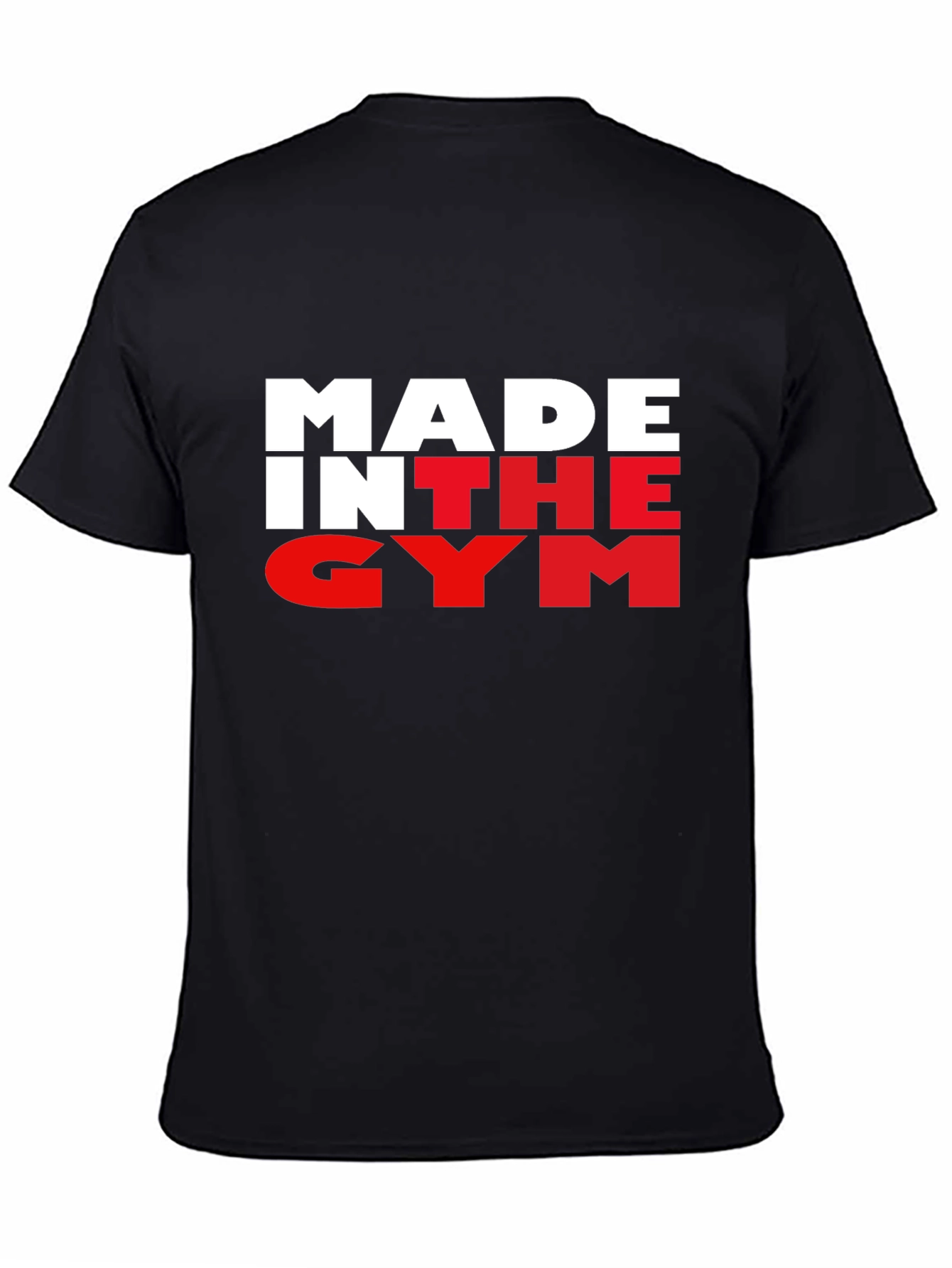 Made In The Gym Black T-Shirt Fitness Apparel