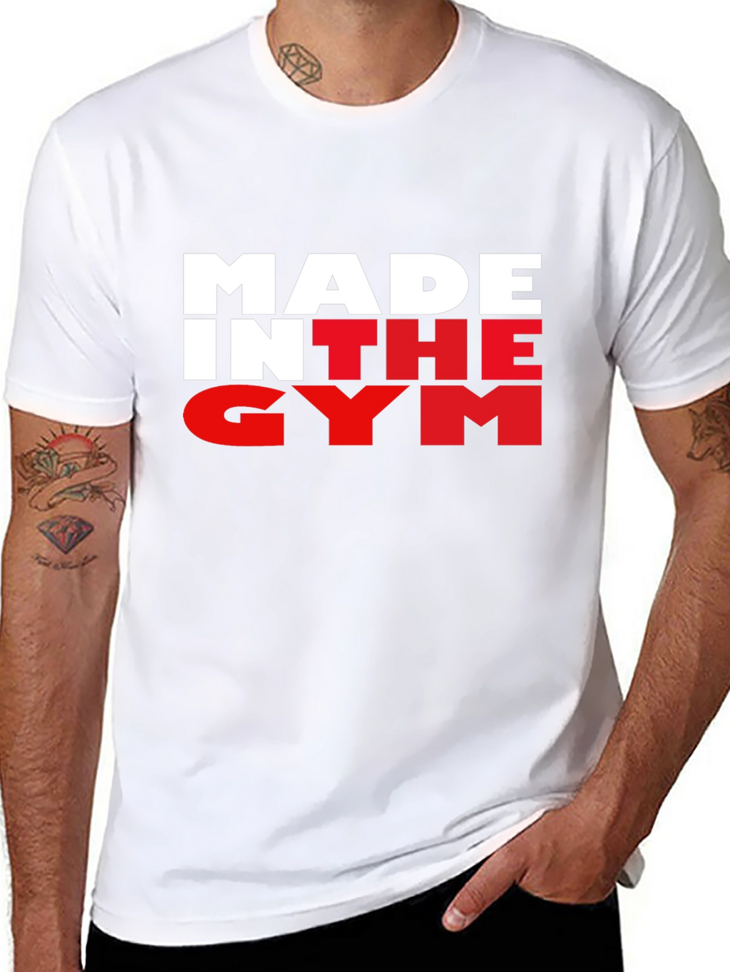 Made In The Gym Black T-Shirt Fitness Apparel