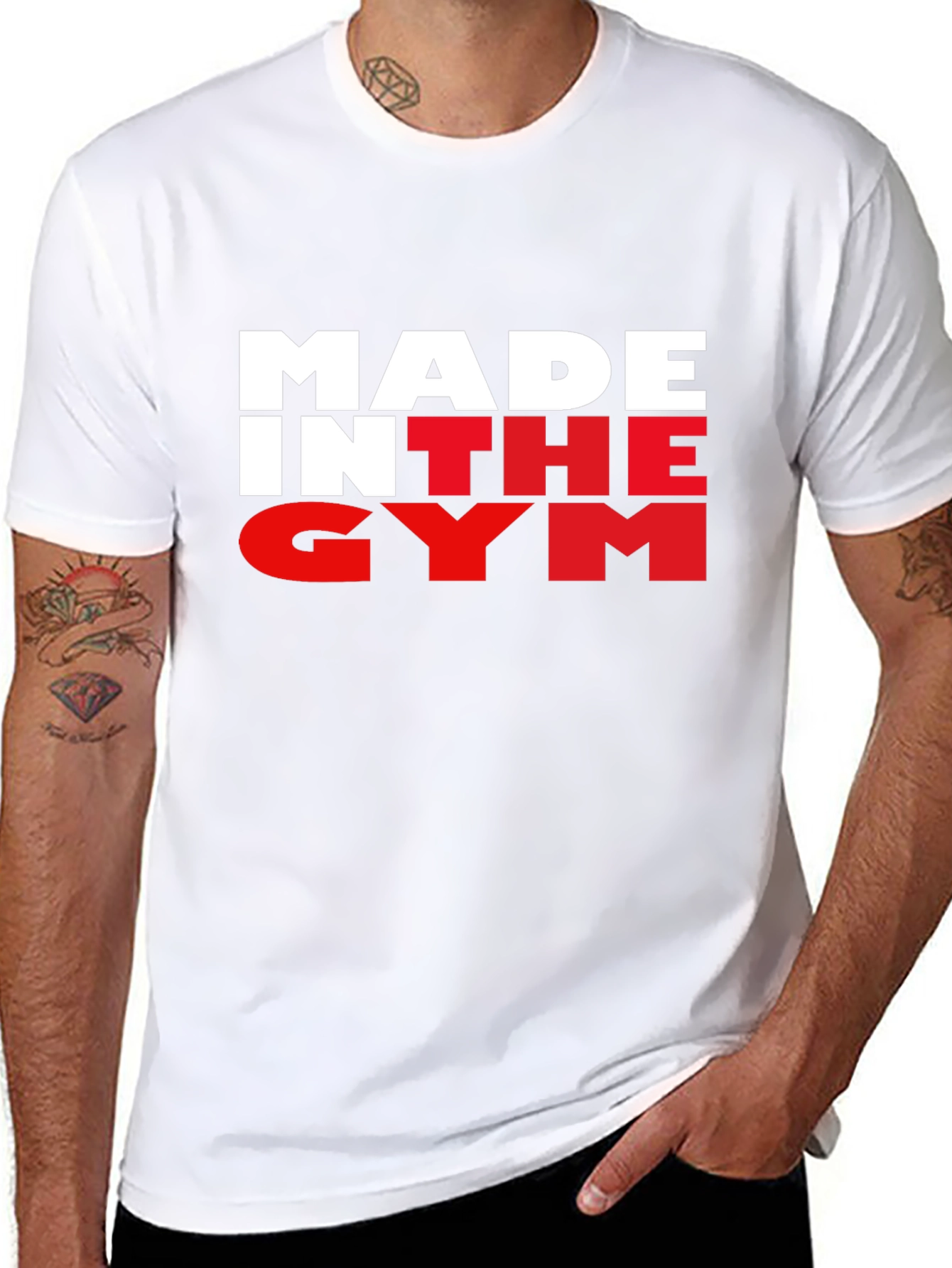 Made In The Gym Black T-Shirt Fitness Apparel