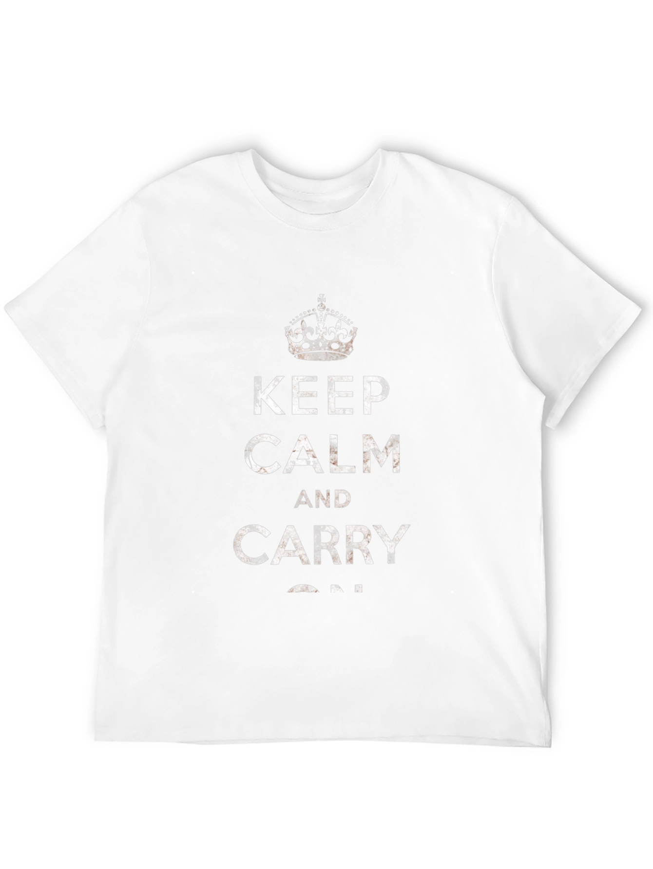Keep Calm and Carry On Graphic Tee - Black