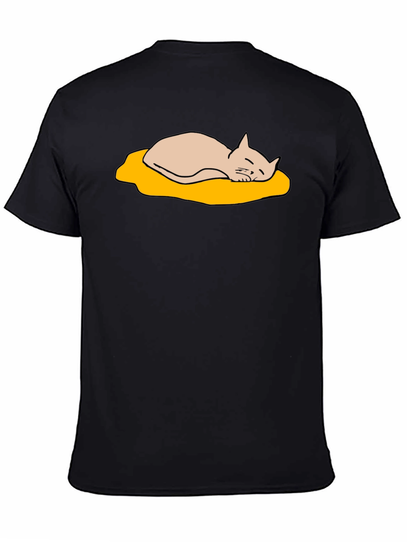 Lazy Cat Nap T-Shirt - Cute Cartoon Design