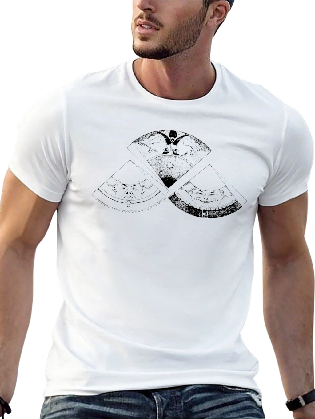 Black Graphic Tee - Unique Fan Design