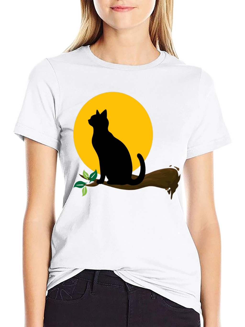 Black Cat Moon T-Shirt