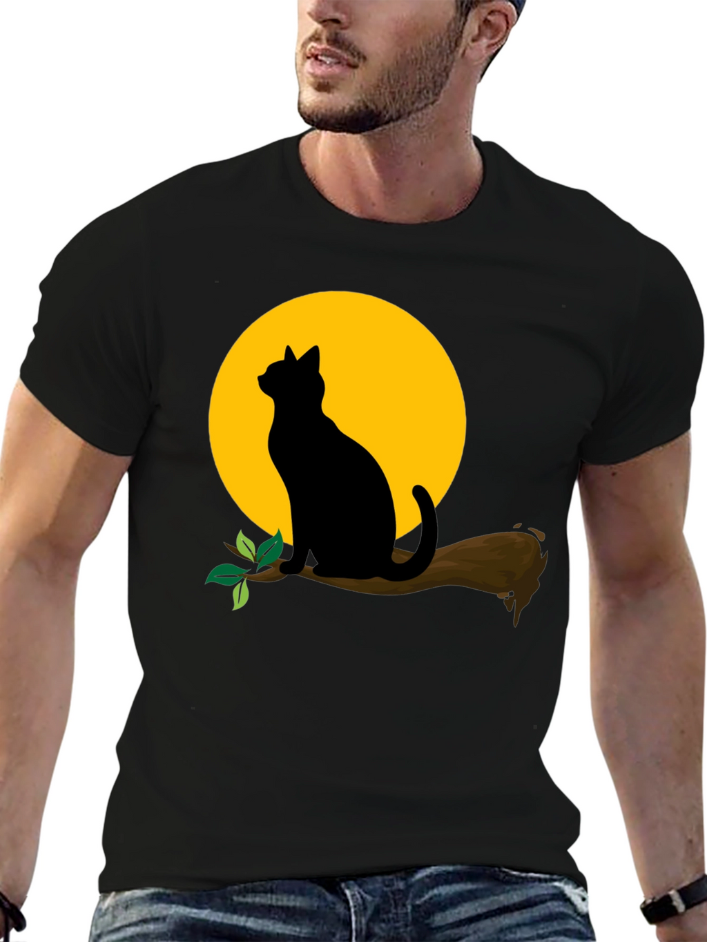 Black Cat Moon T-Shirt