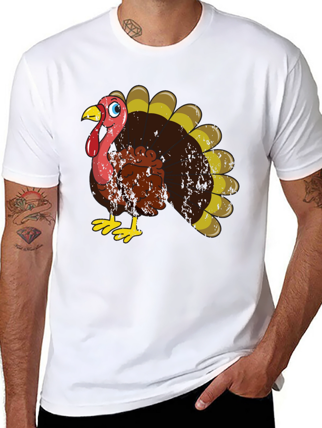 Thanksgiving Turkey Graphic T-Shirt