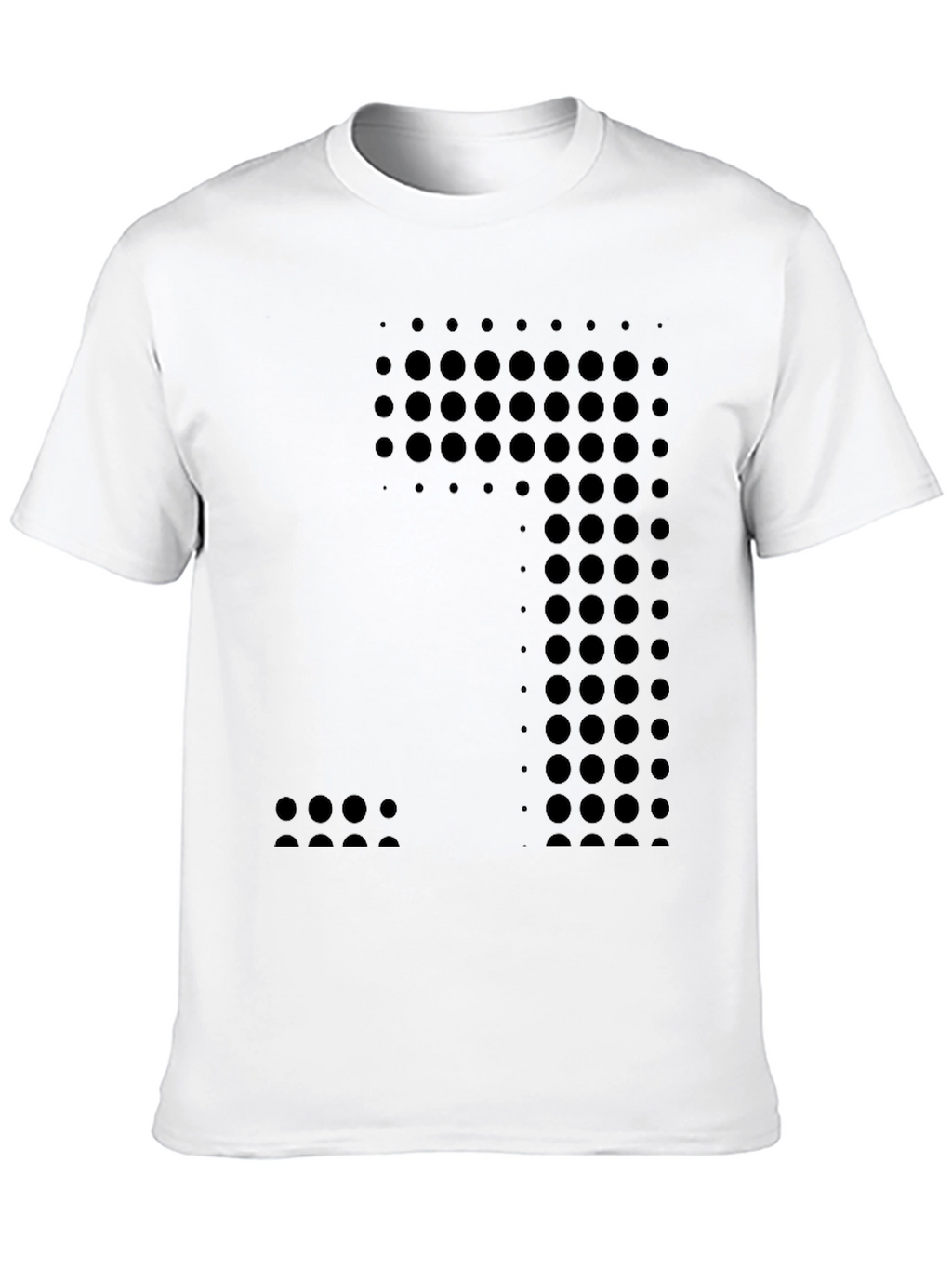 Modern Black Circle Pattern T-Shirt