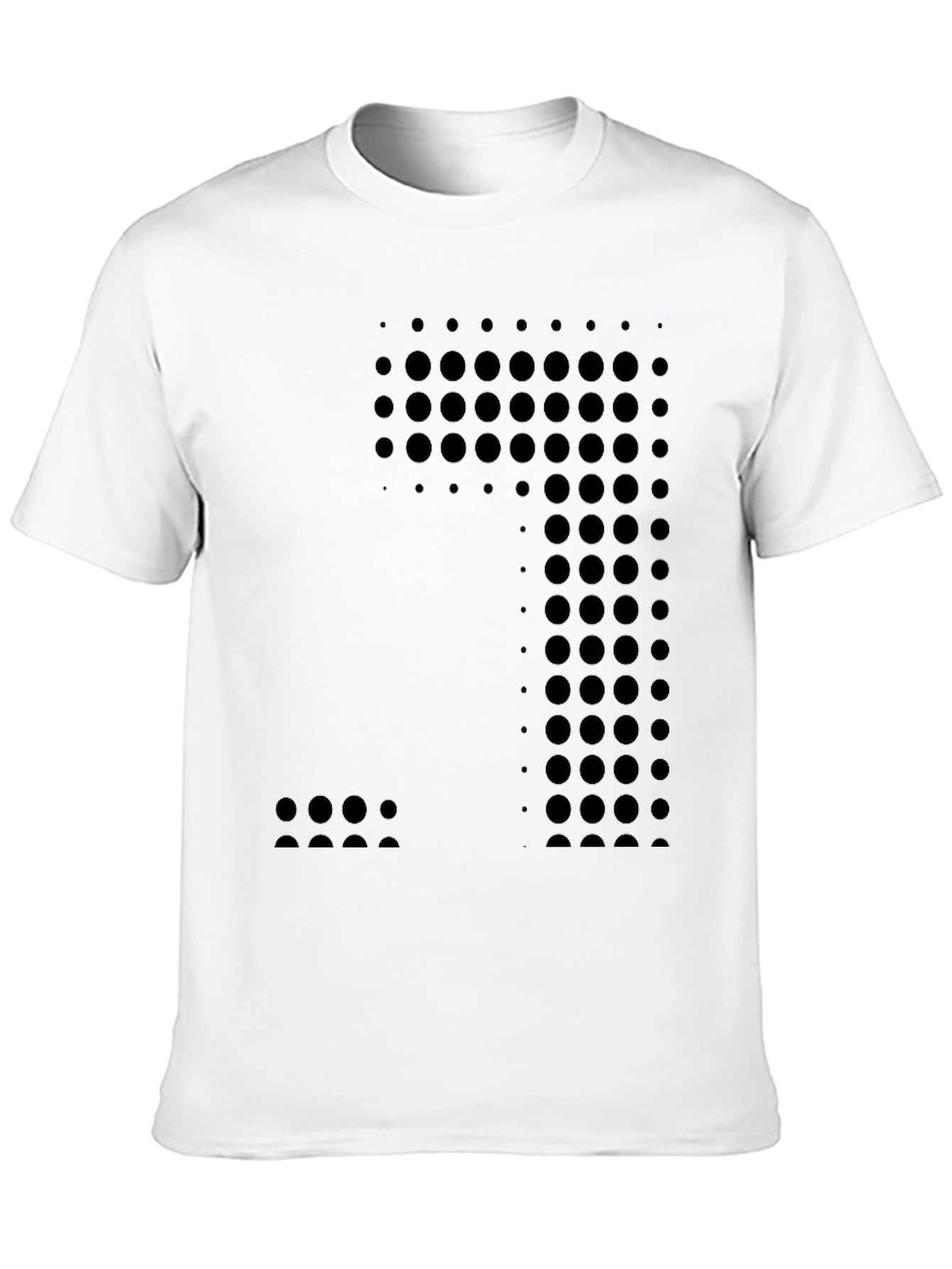 Modern Black Circle Pattern T-Shirt