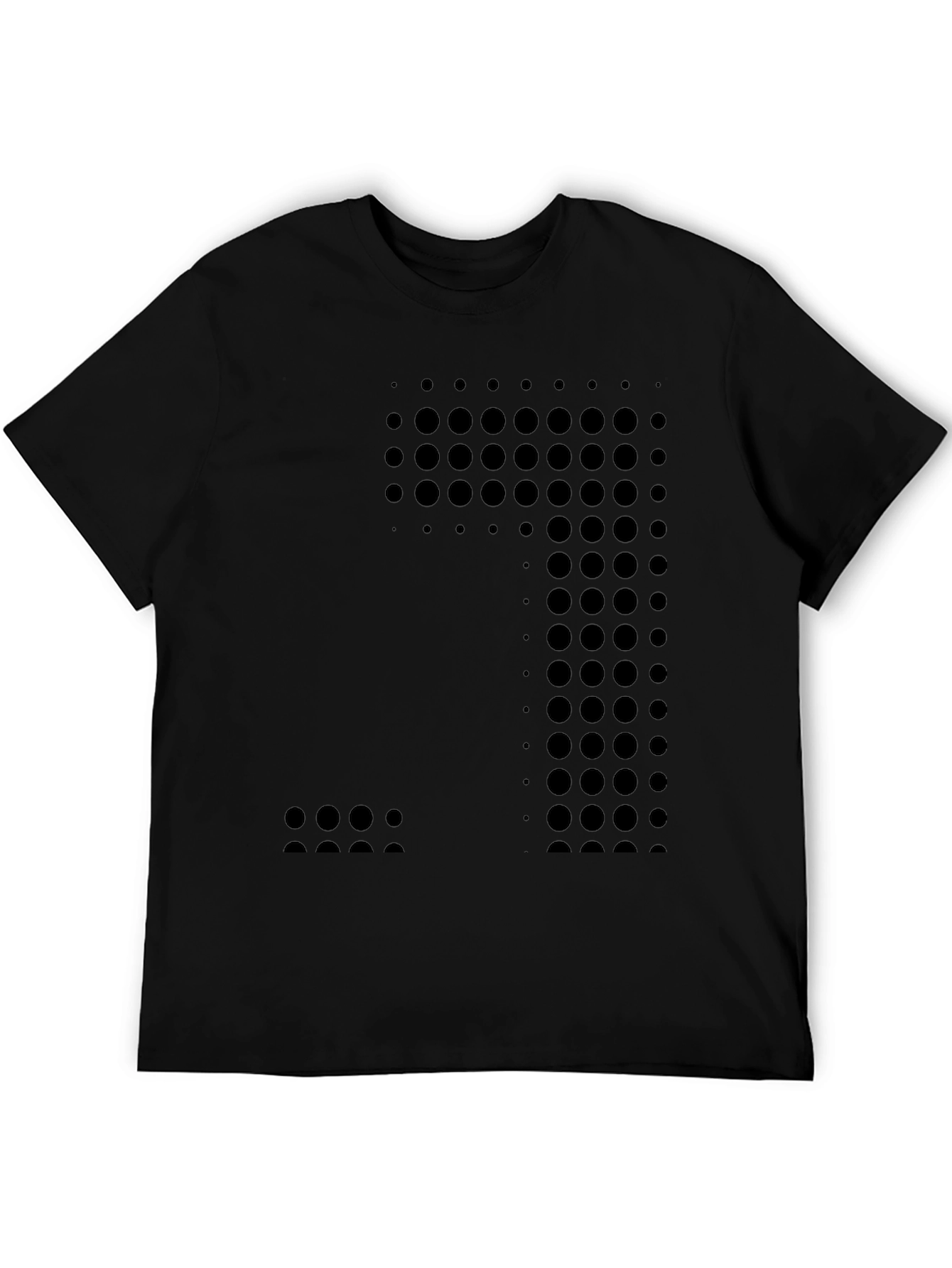 Modern Black Circle Pattern T-Shirt