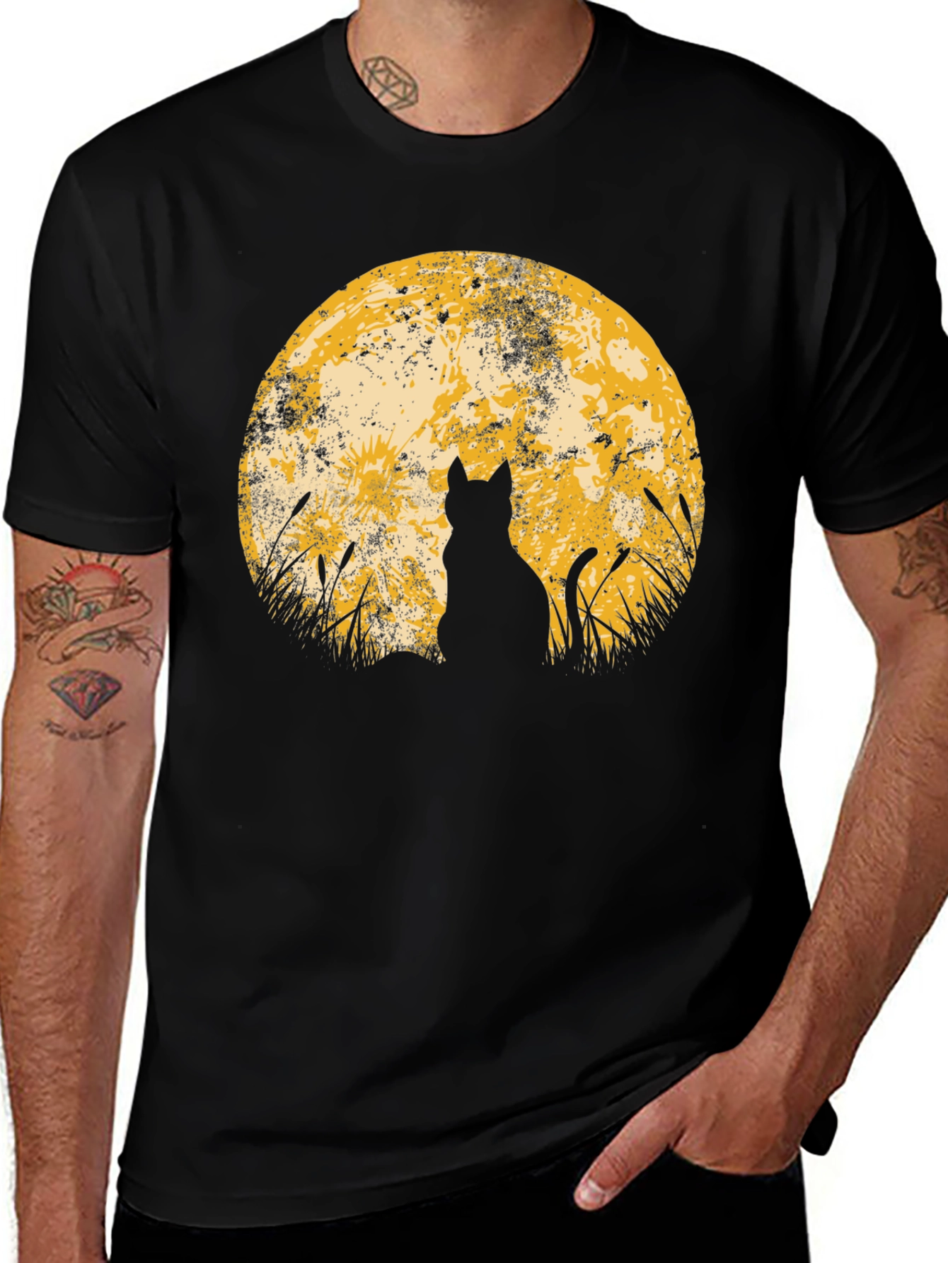Wolf Moon Black T-Shirt - Nature Inspired Tee