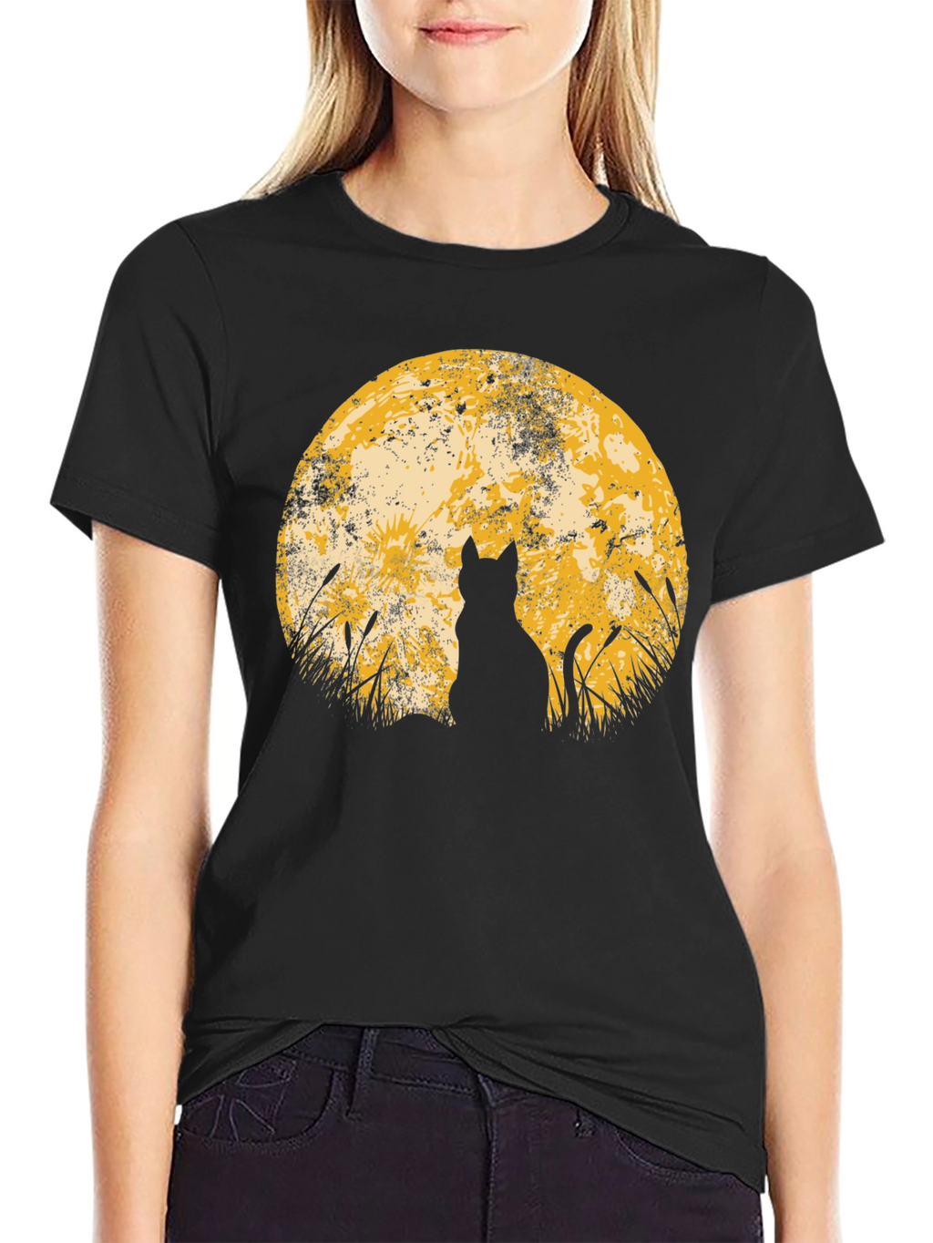 Wolf Moon Black T-Shirt - Nature Inspired Tee
