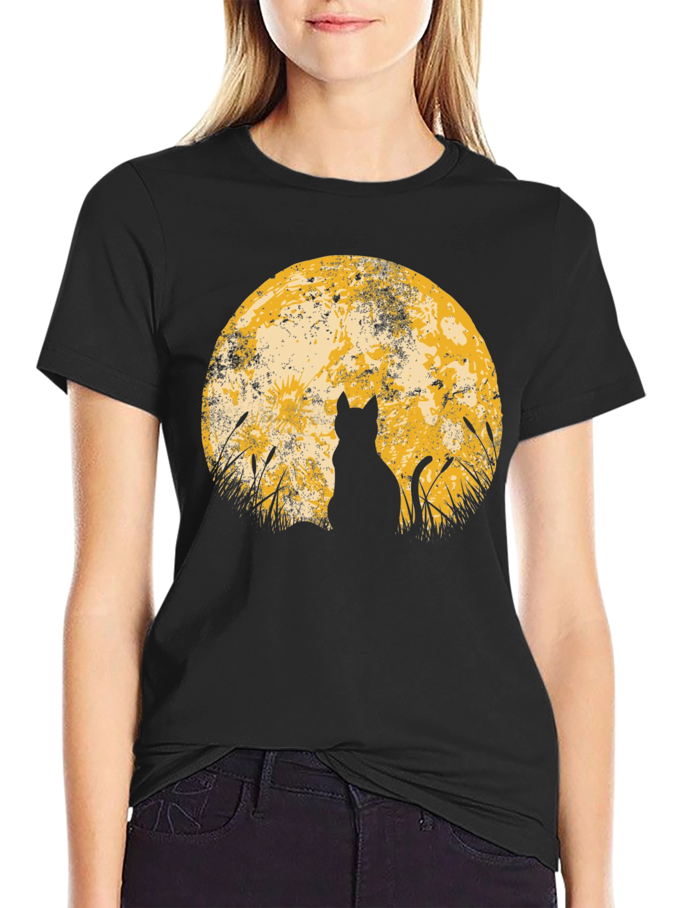 Wolf Moon Black T-Shirt - Nature Inspired Tee
