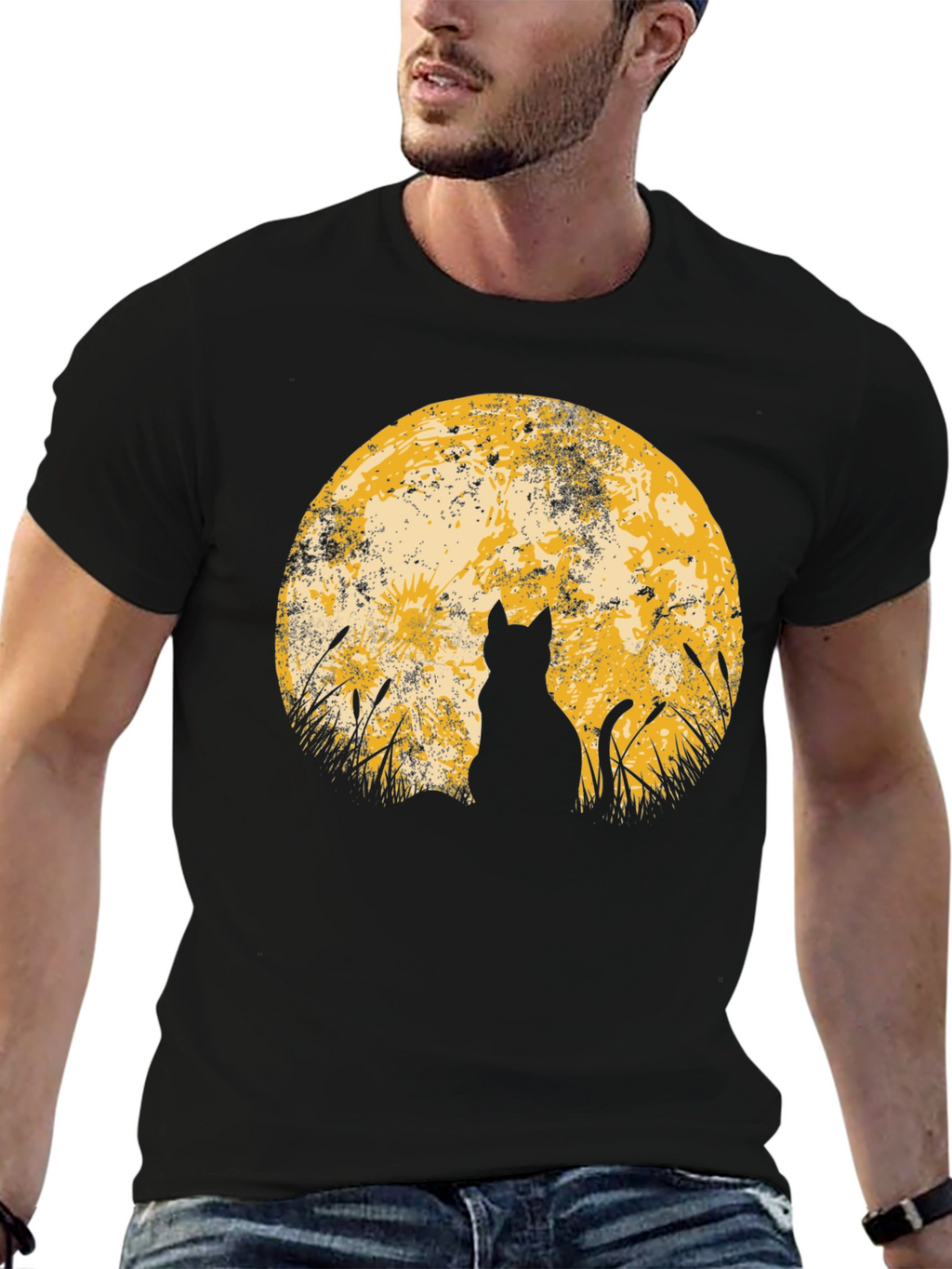 Wolf Moon Black T-Shirt - Nature Inspired Tee