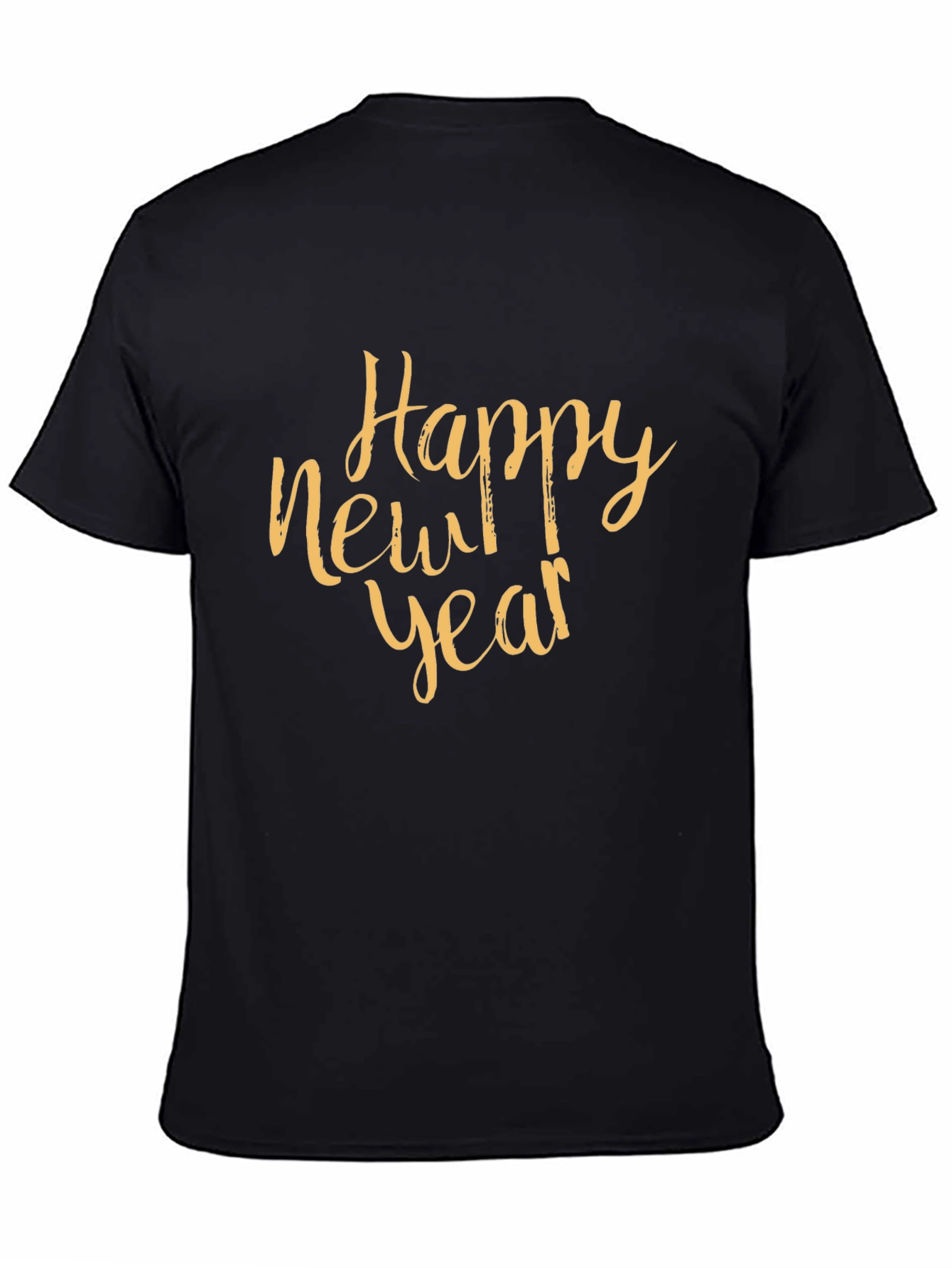 Happy New Year Black Crewneck T-Shirt