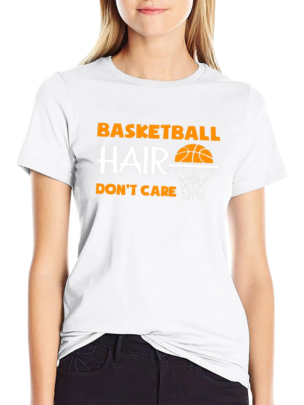 Basketball Hair Dont Care Graphic Tee