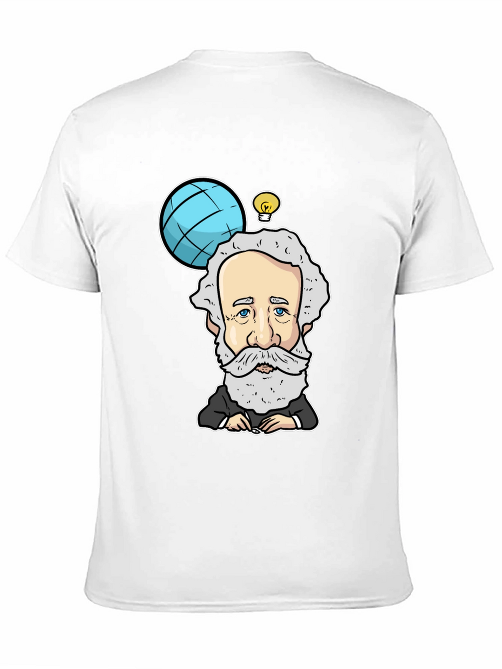 Cartoon Scientist Graphic Black T-Shirt