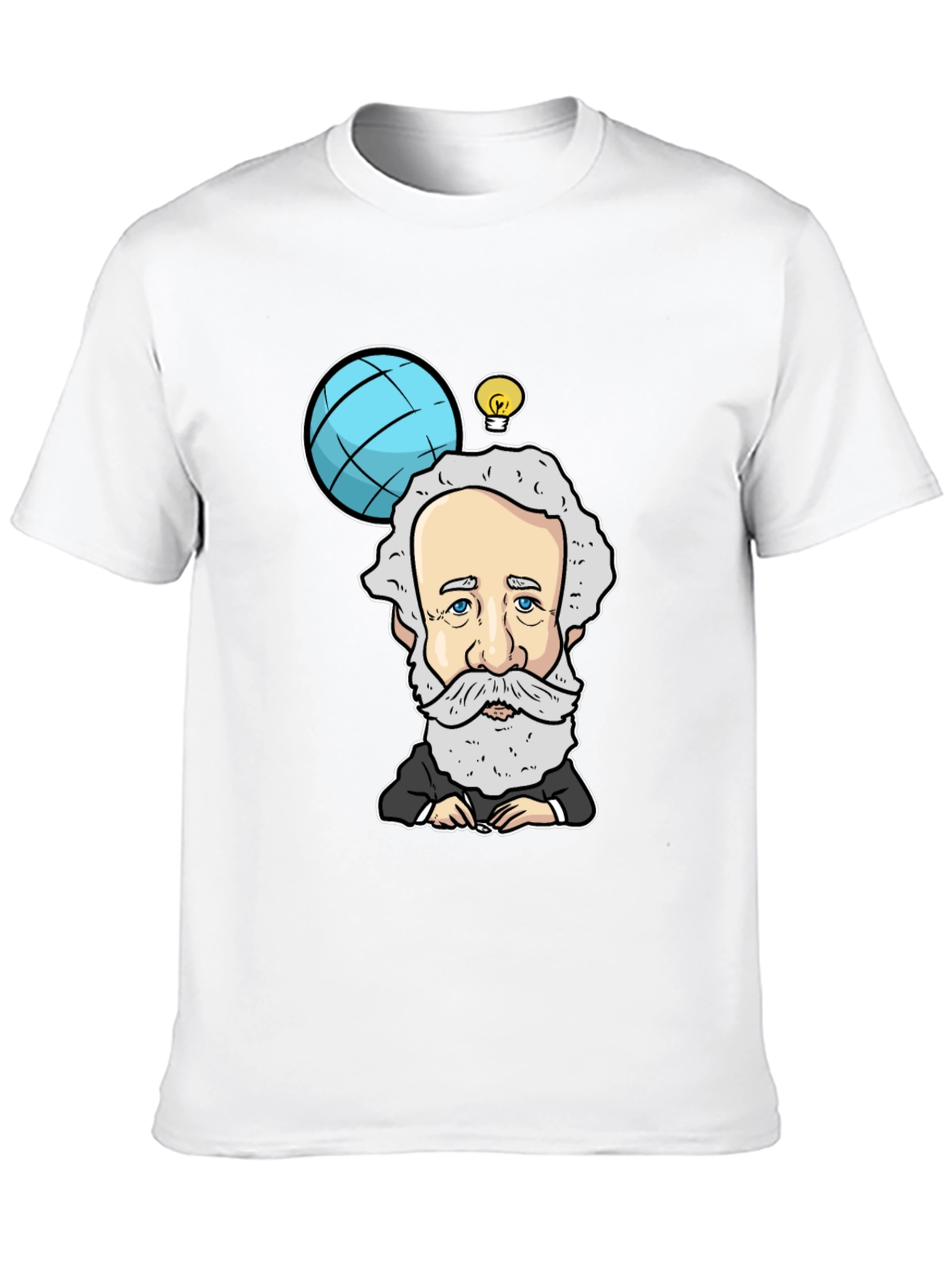 Cartoon Scientist Graphic Black T-Shirt