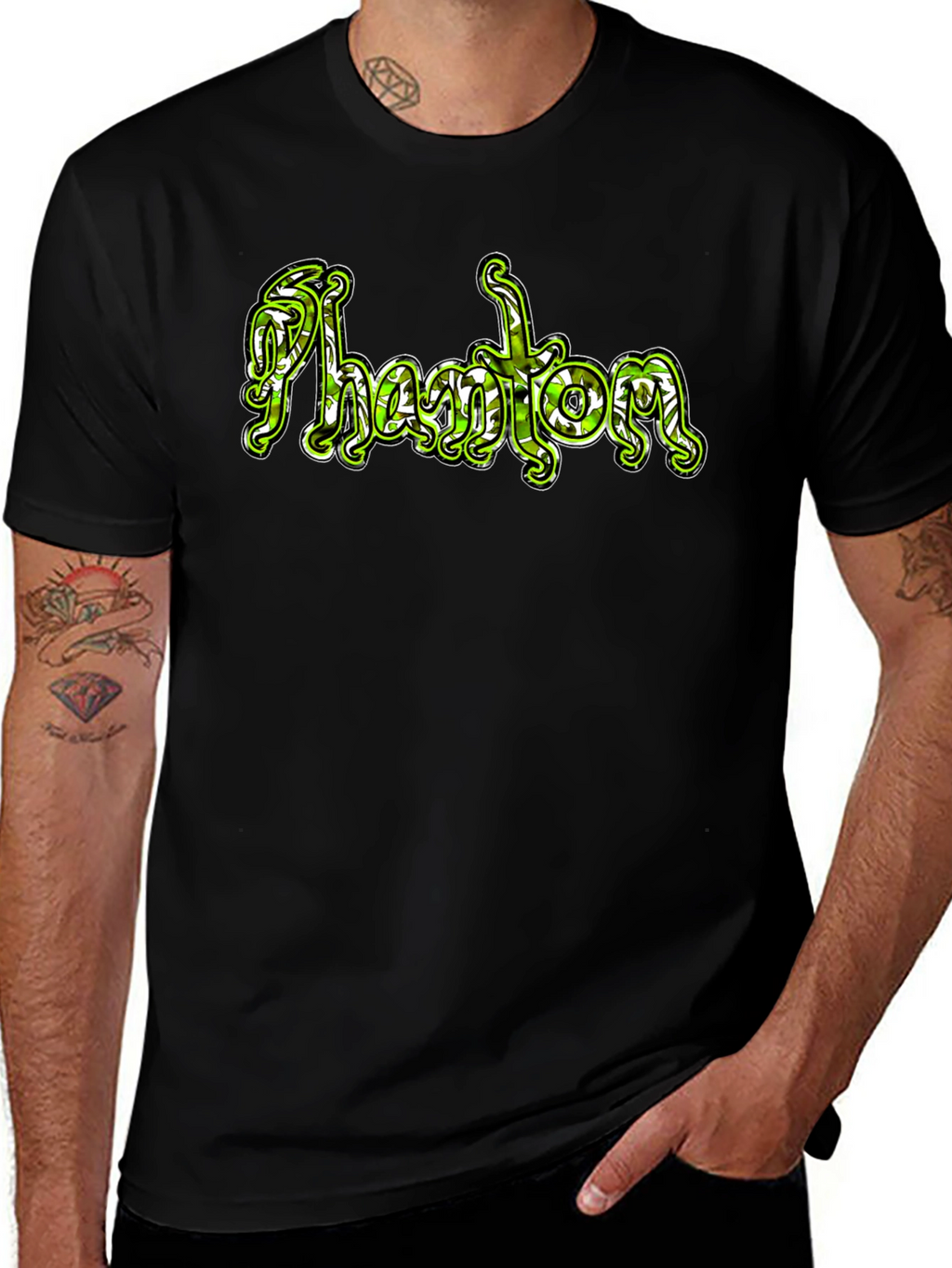 Phantom Graphic Black T-Shirt