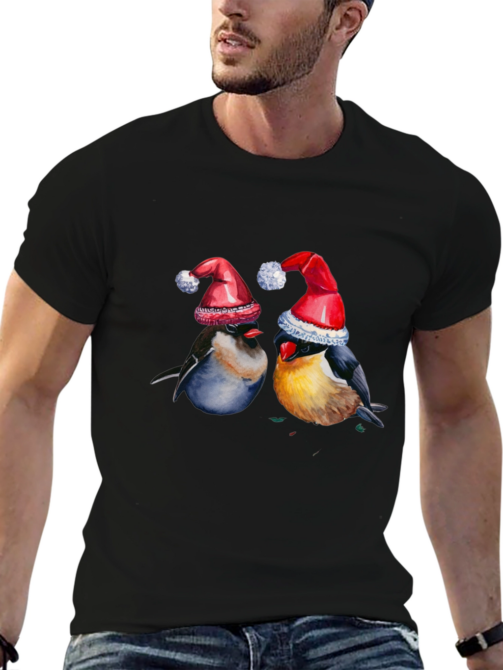 Festive Bird T-Shirt - Holiday Cheer