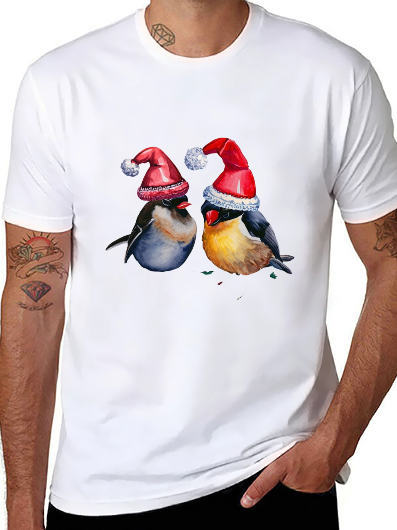 Festive Bird T-Shirt - Holiday Cheer