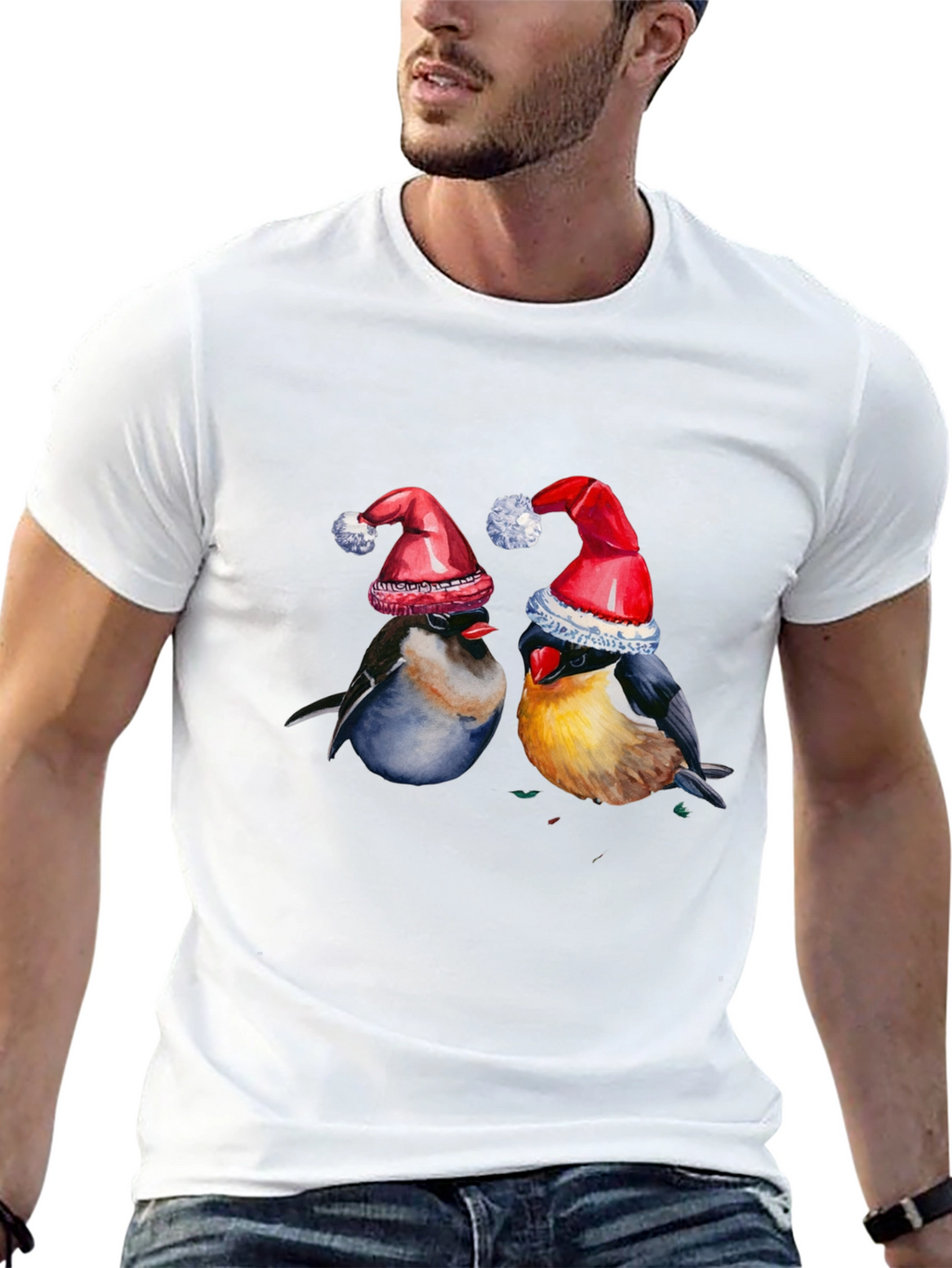 Festive Bird T-Shirt - Holiday Cheer