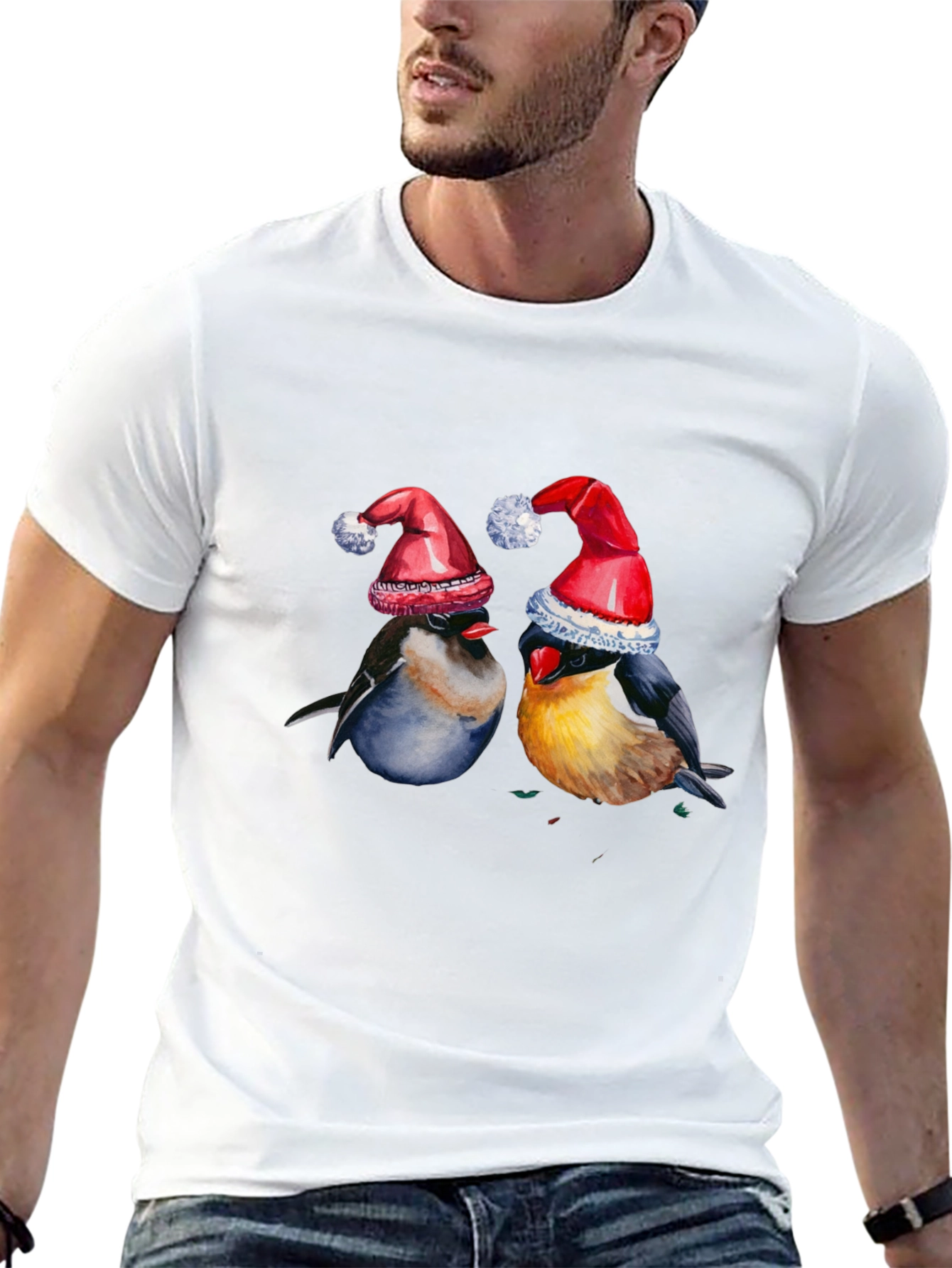 Festive Bird T-Shirt - Holiday Cheer