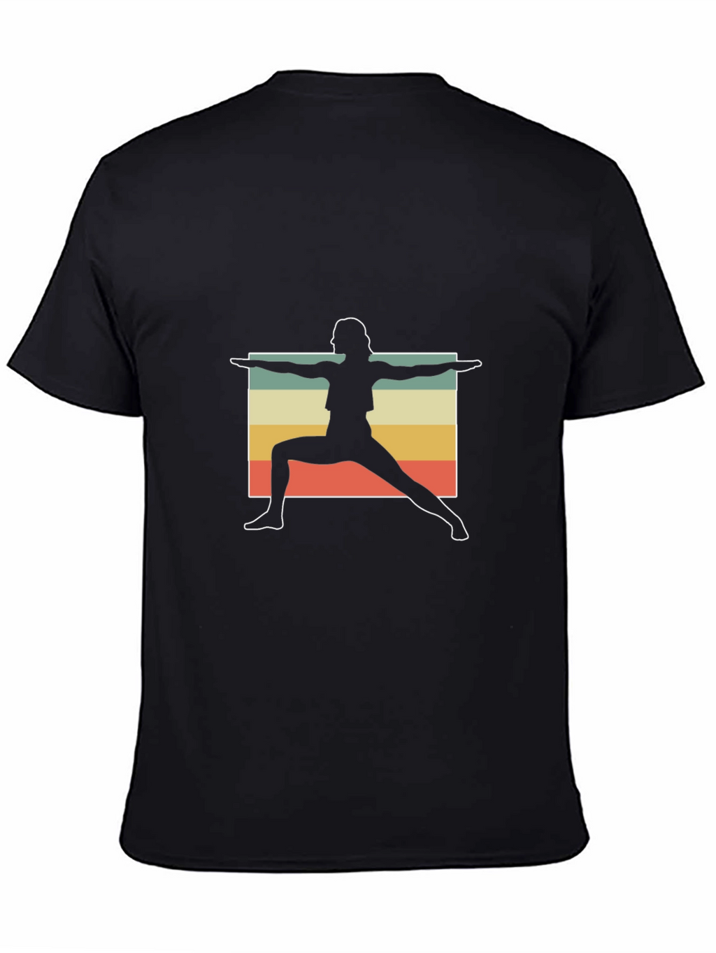 Yoga Pose Graphic Tee - Relaxed Fit Black T-Shirt