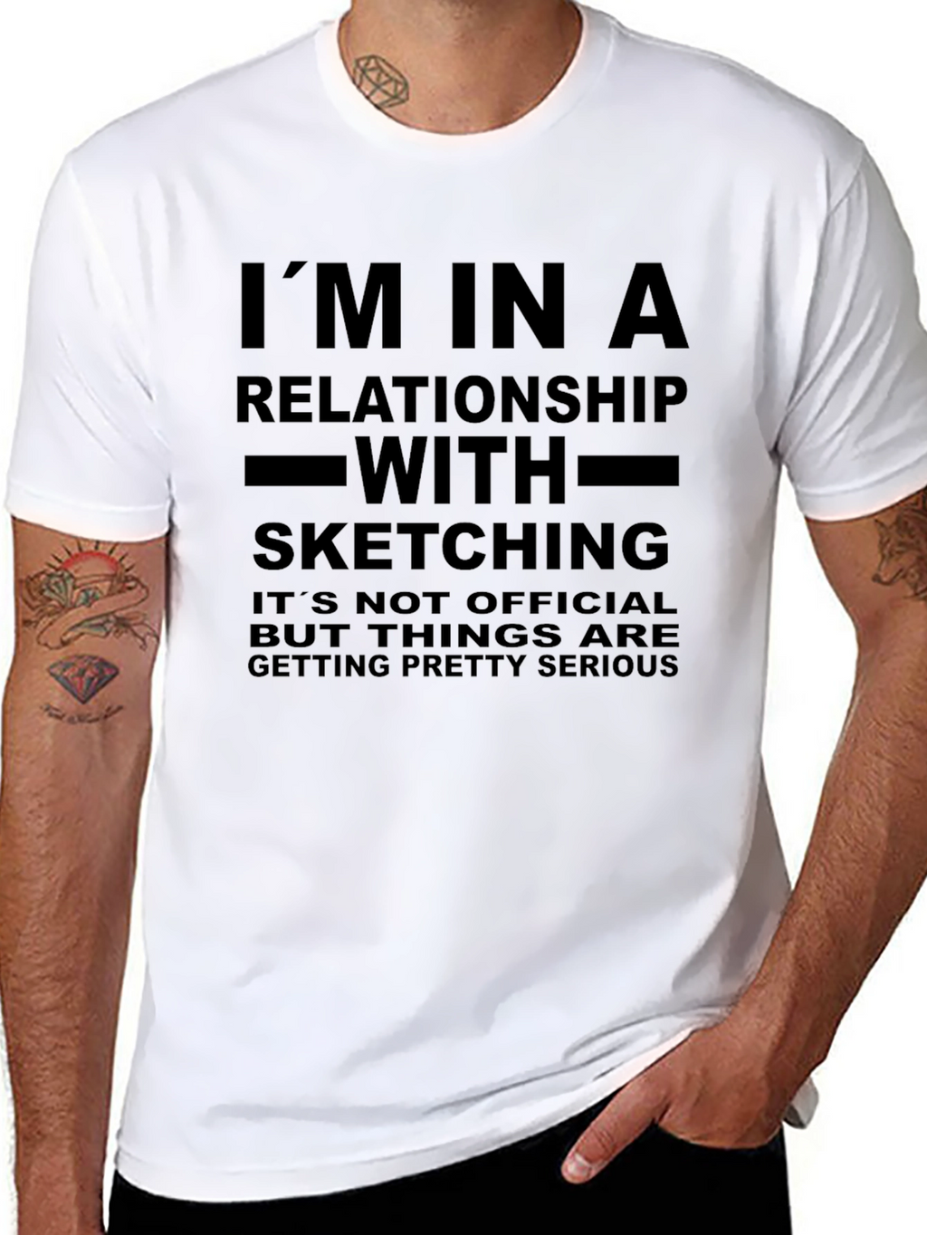 Sketching Relationship T-Shirt - Artist Apparel