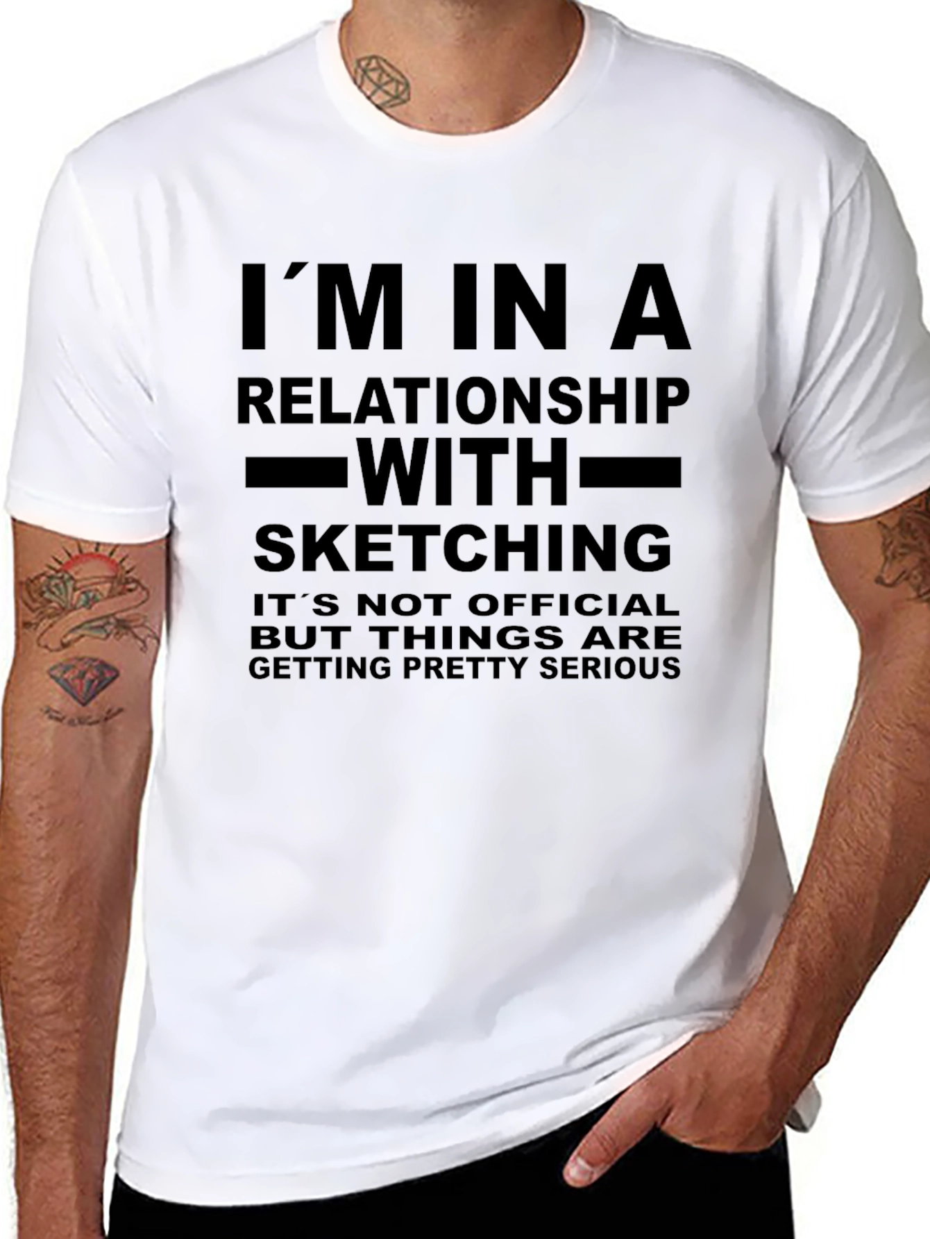 Sketching Relationship T-Shirt - Artist Apparel