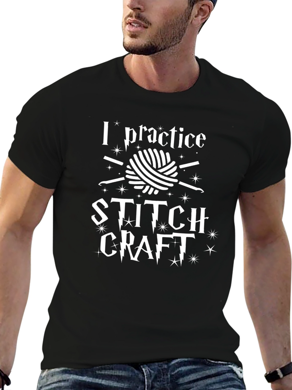 I Practice Stitch Craft T-Shirt - Crochet Lover