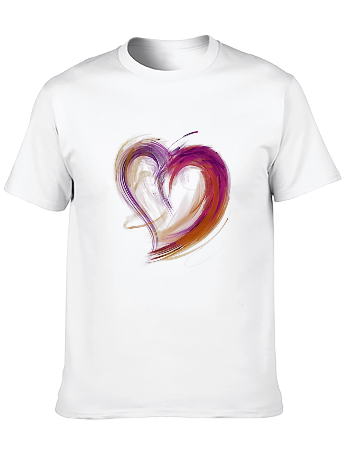 Abstract Heart Graphic Black T-Shirt
