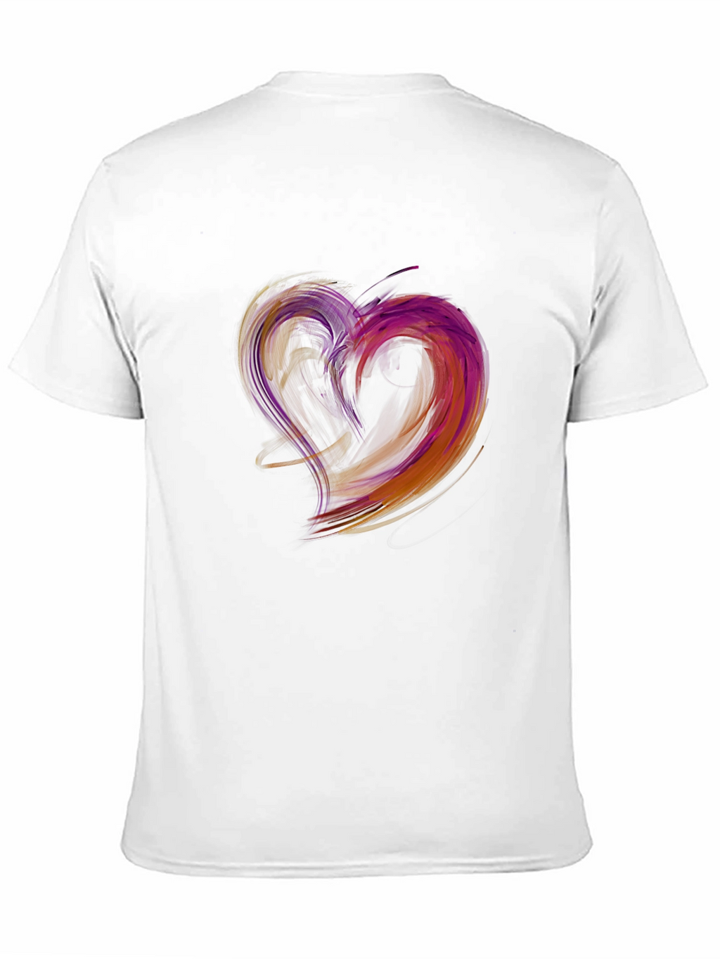 Abstract Heart Graphic Black T-Shirt