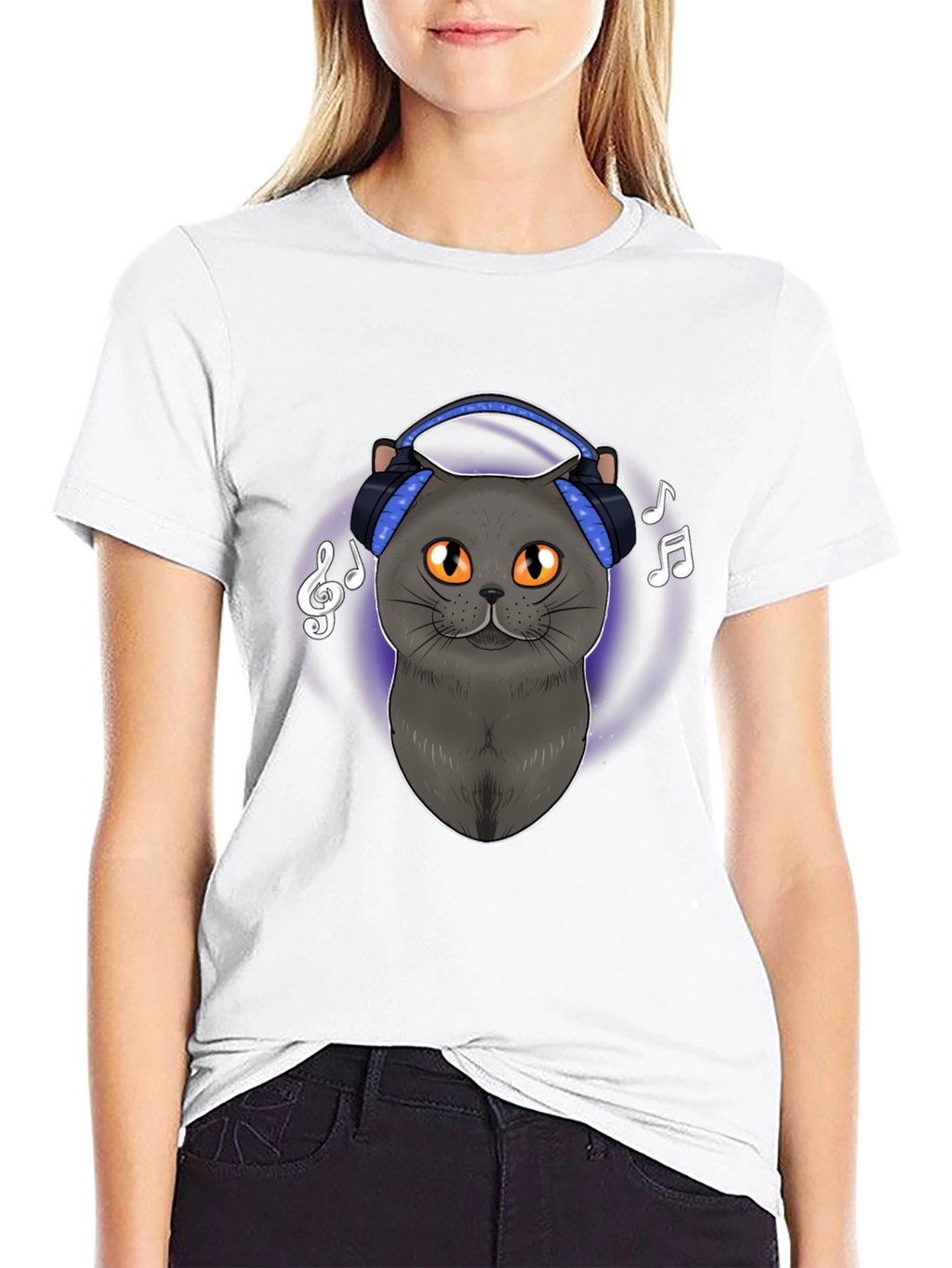 Cat DJ T-Shirt - Music Lover Tee