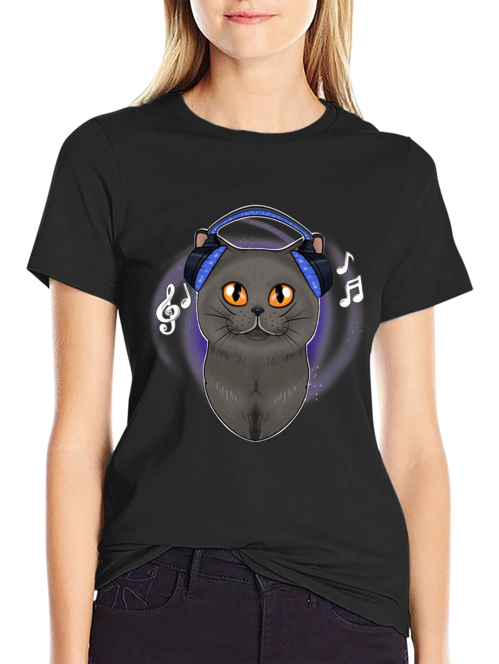 Cat DJ T-Shirt - Music Lover Tee