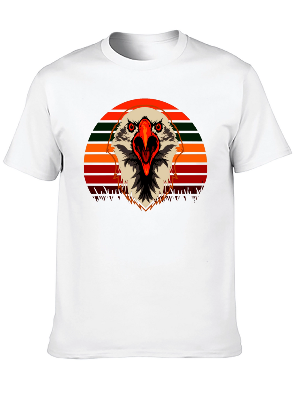 Eagle Graphic T-Shirt - Retro Sunset Design