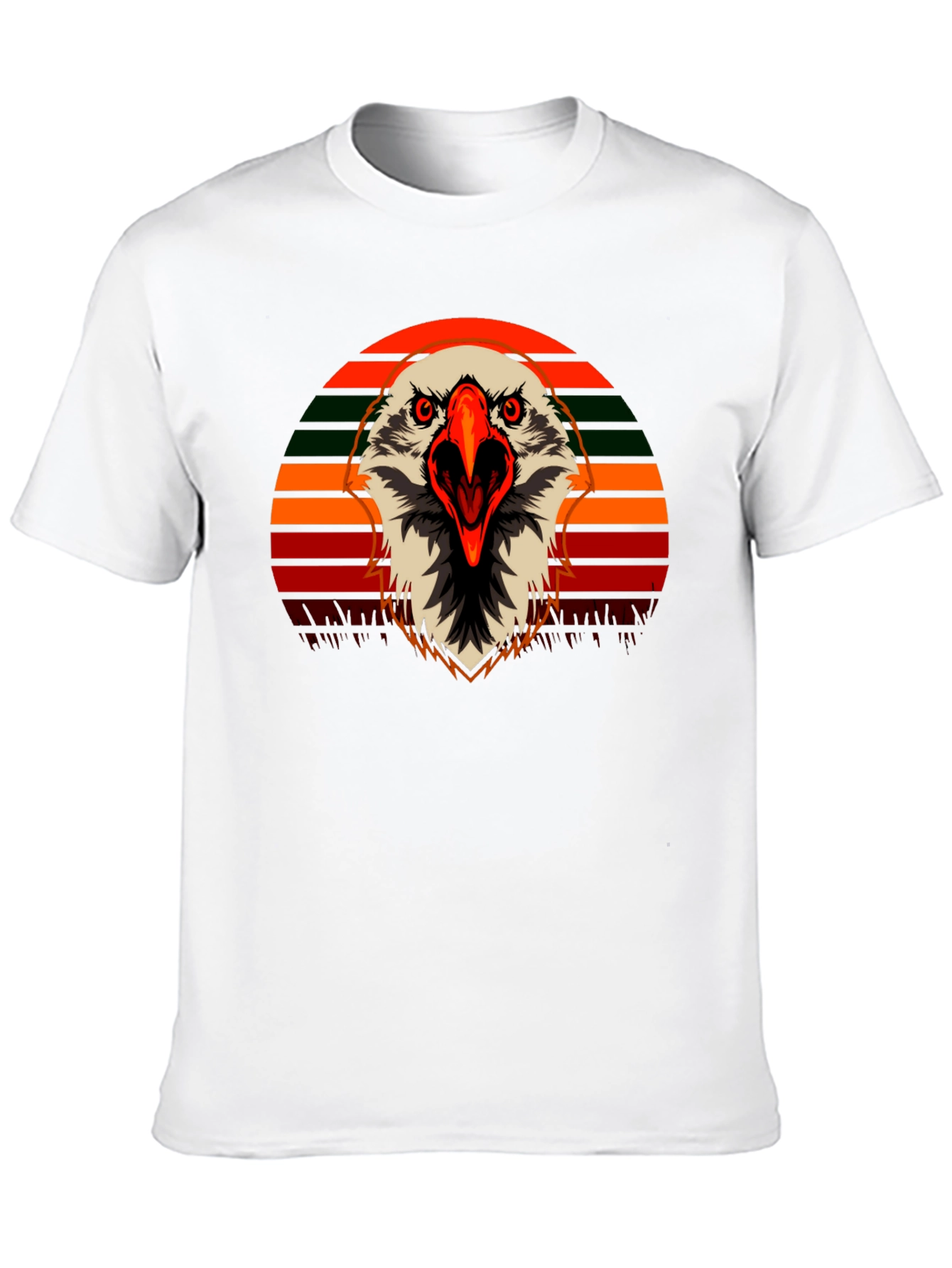 Eagle Graphic T-Shirt - Retro Sunset Design